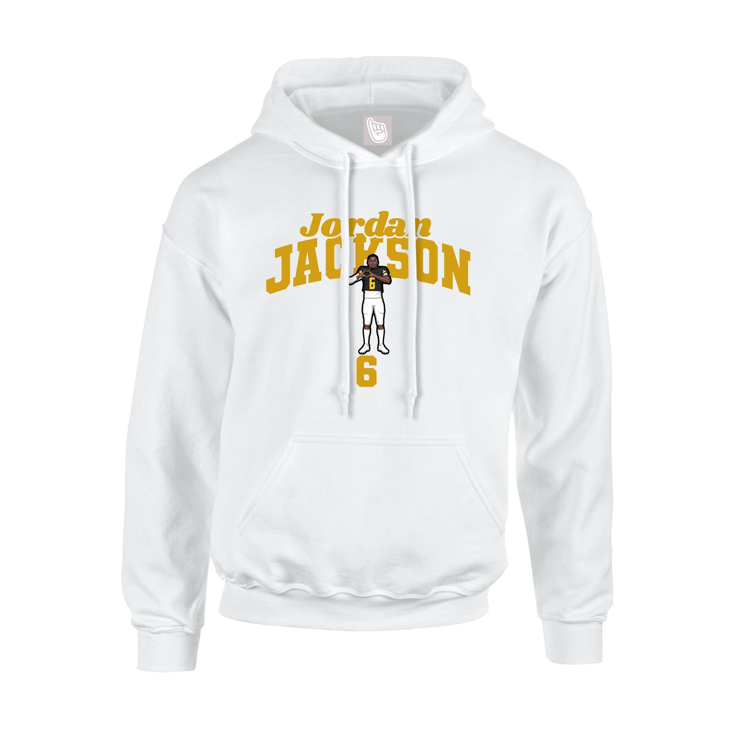 Hoodie — Signature Arch in White