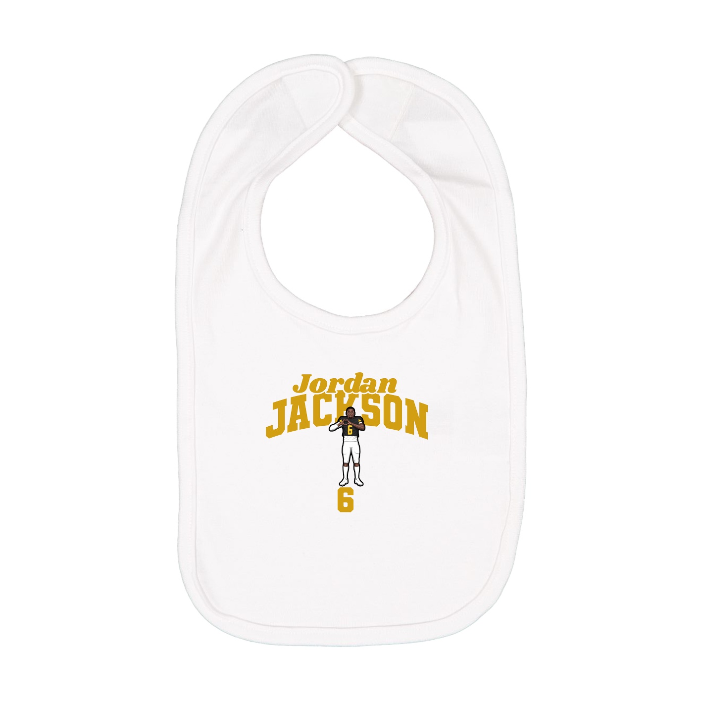 Infant Bib — Signature Arch in White