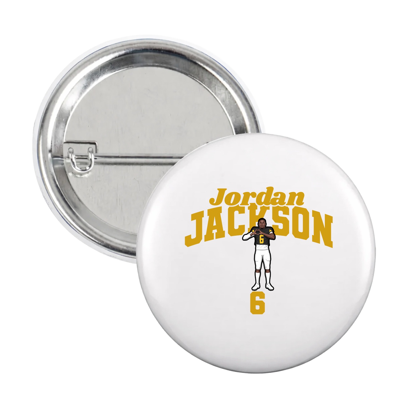 Game Day Button — Signature Arch in White
