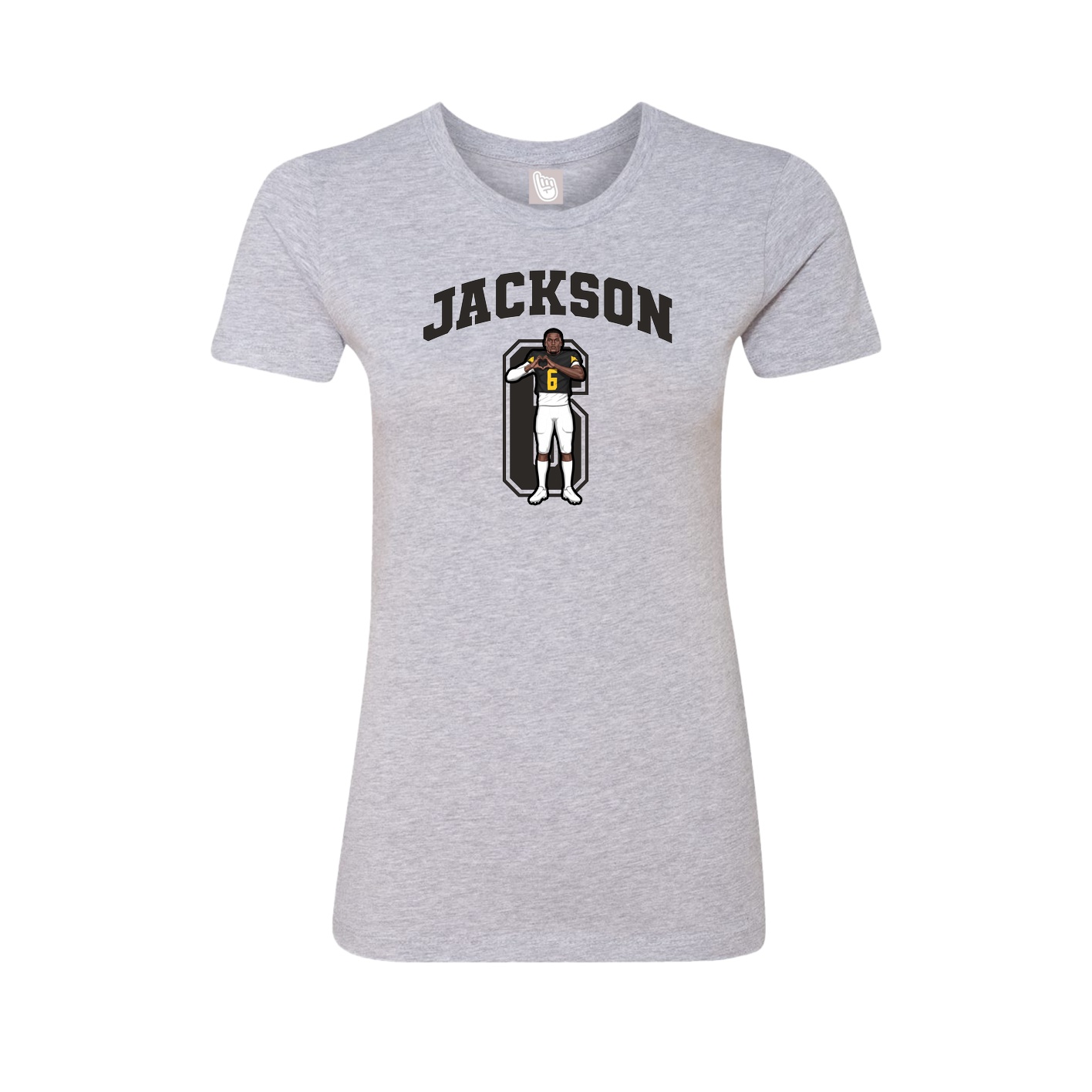 Fitted Women's Tee — Number in Grey