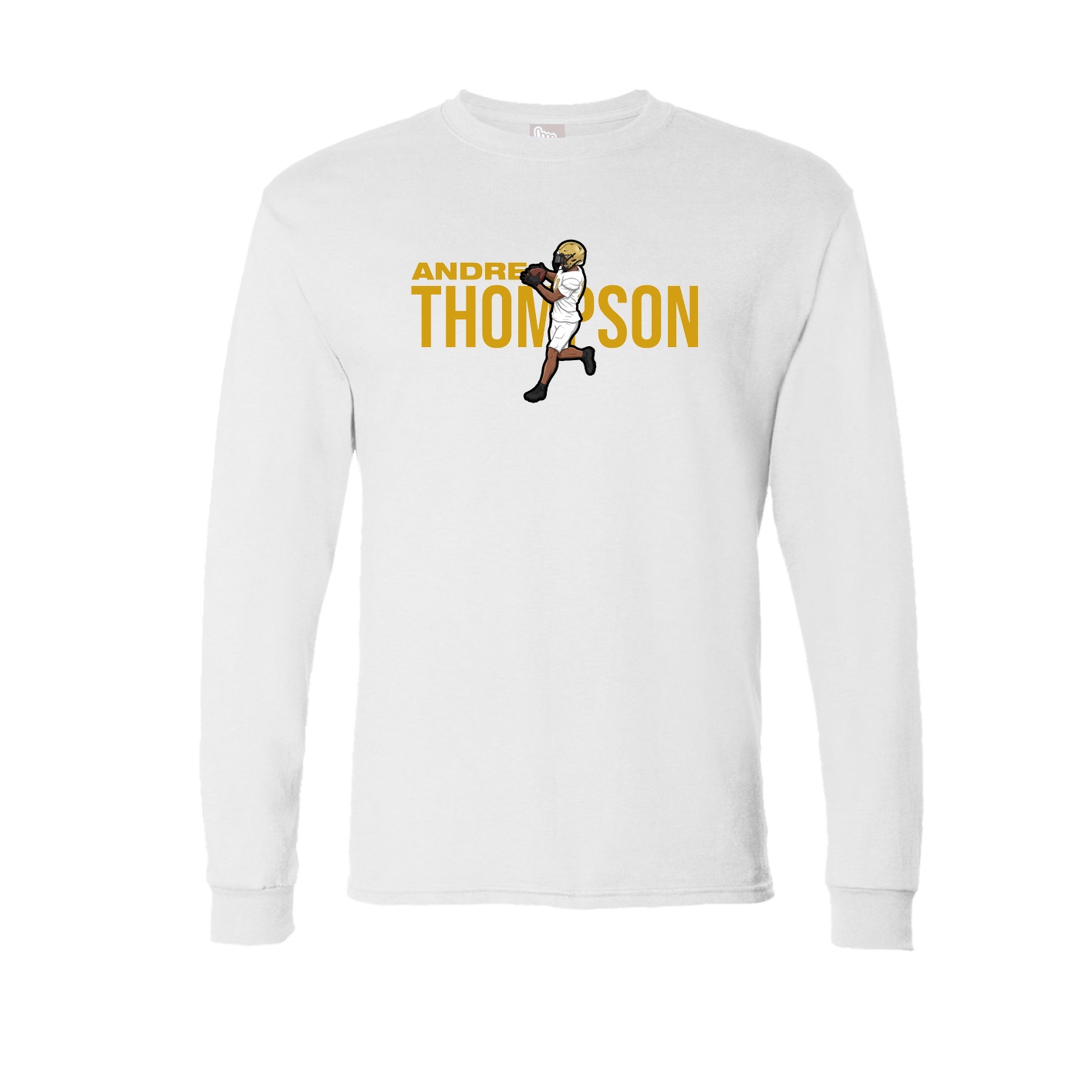 Long Sleeve Tee — Player Name in White
