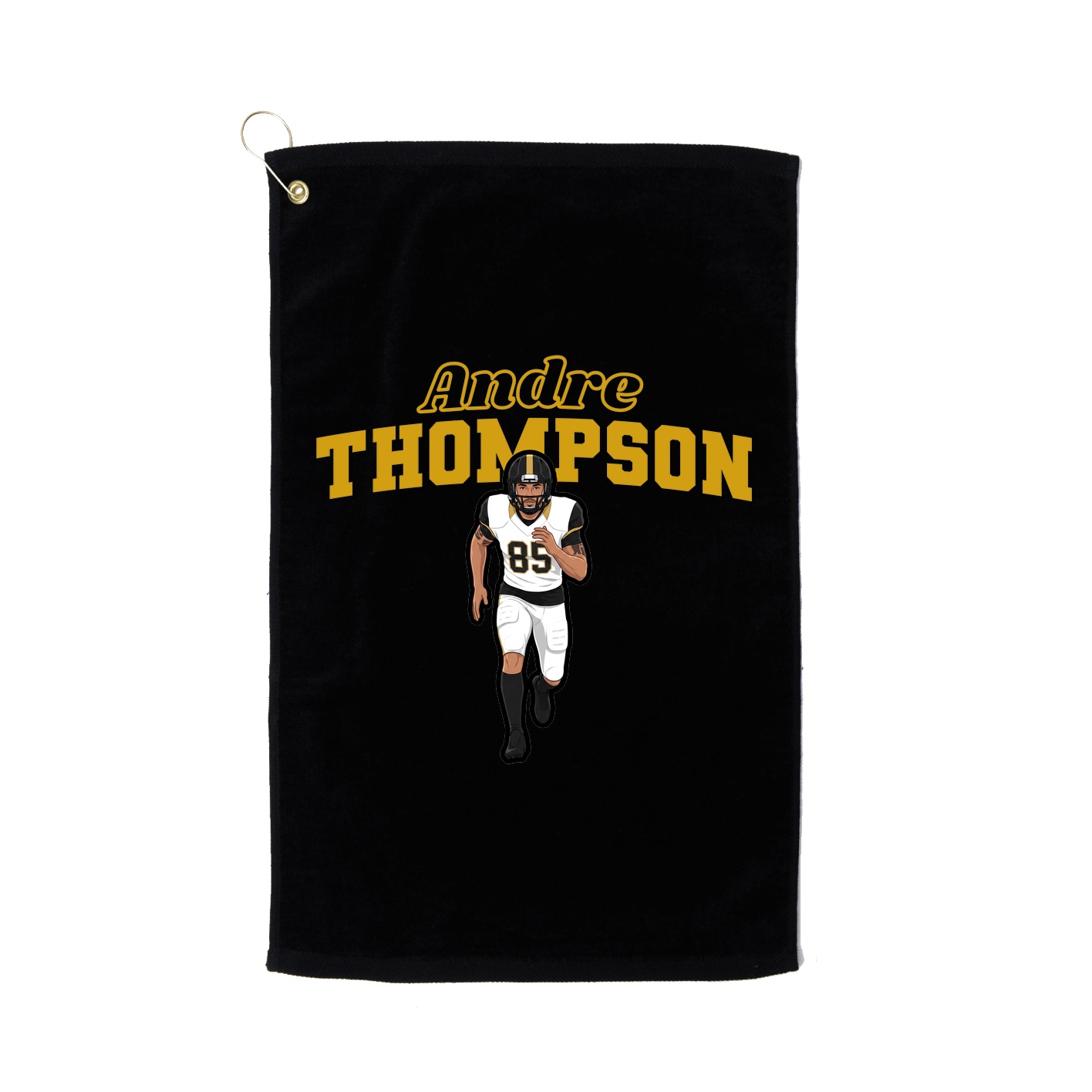 Golf Towel — Name Arch in Black