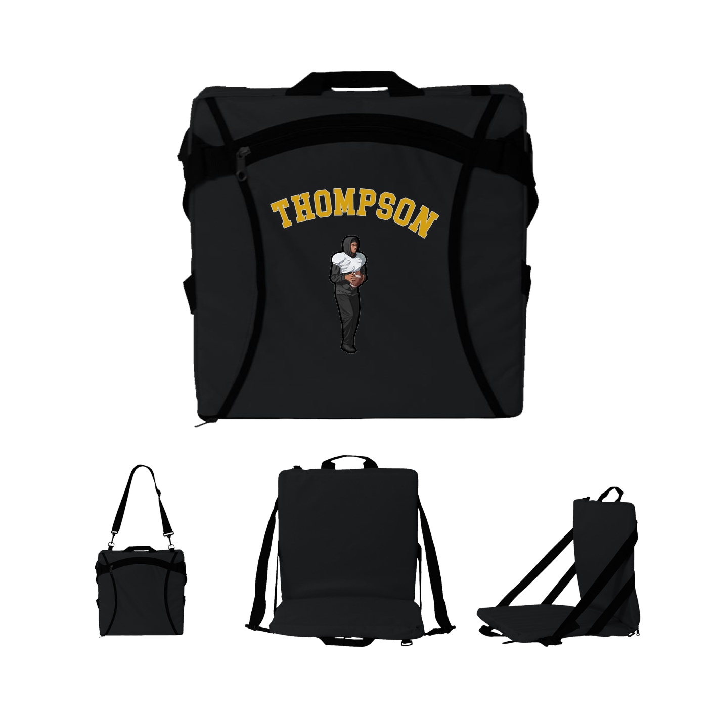 Folding Stadium Seat — Shirsey Arch in Black
