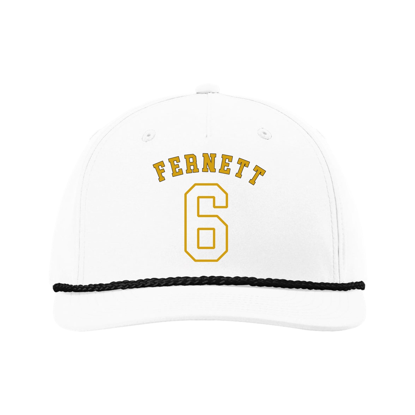 Five-Panel Classic Rope Cap — Shirsey Arch in White