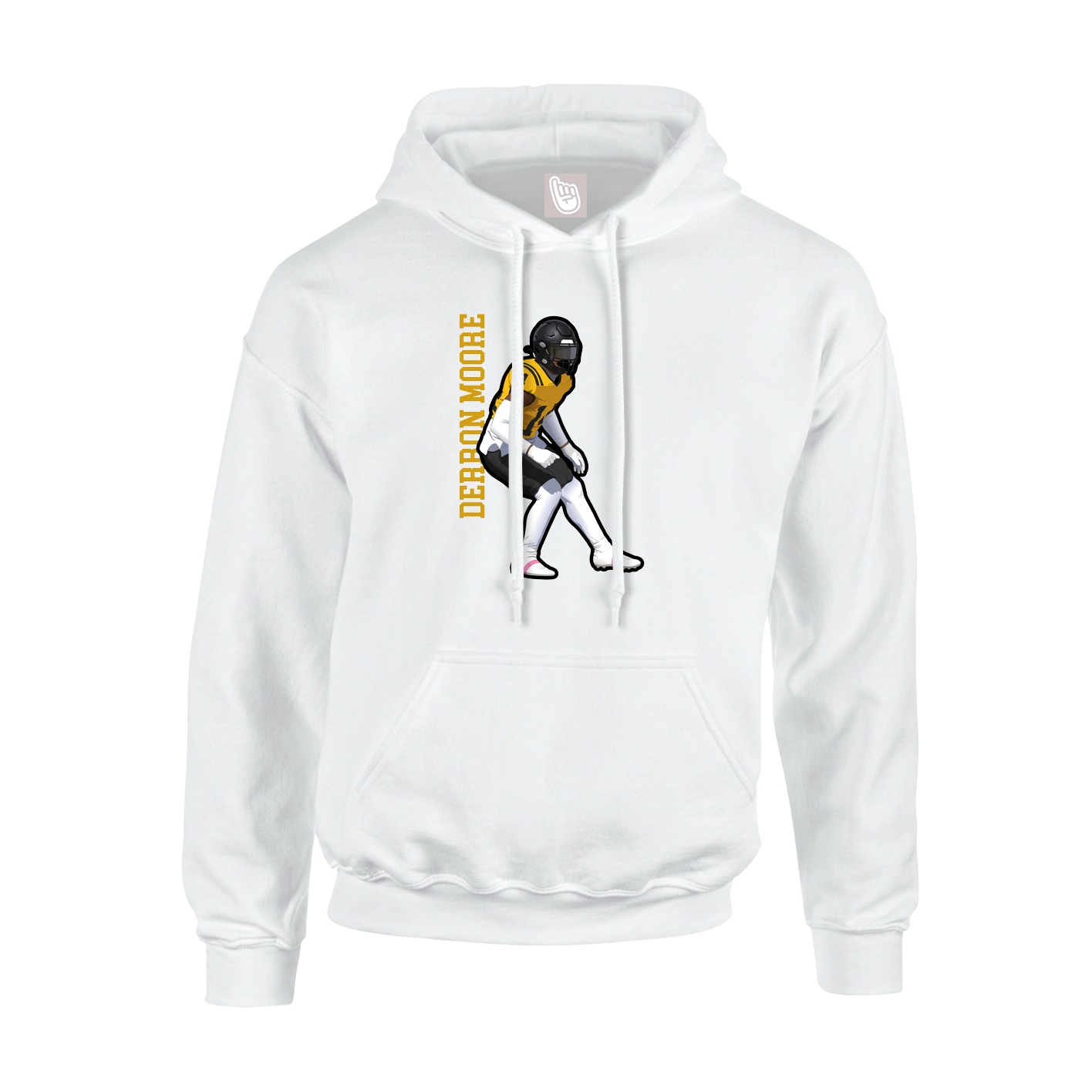 Hoodie — Name Vertical in White