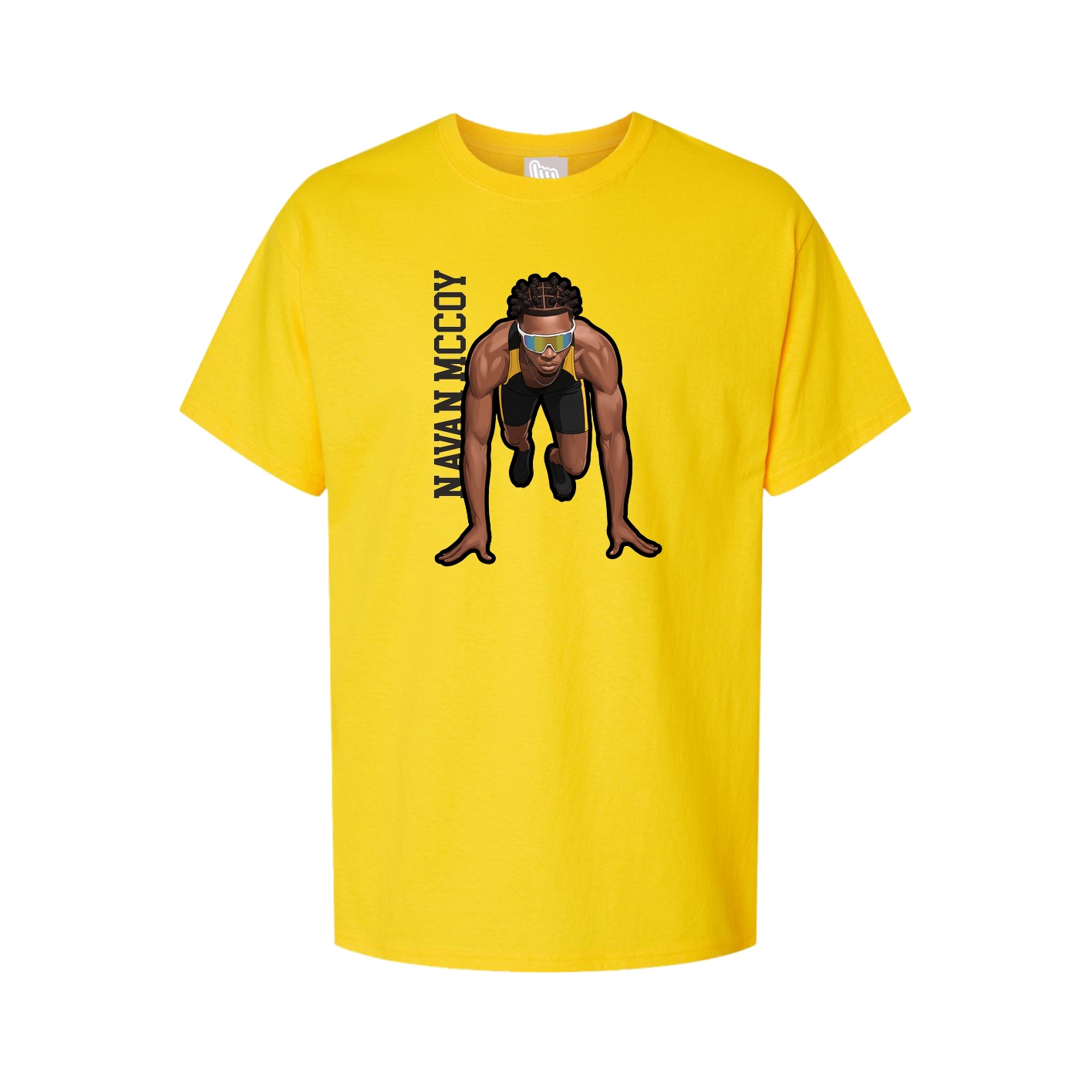 Tee — Name Vertical in Gold