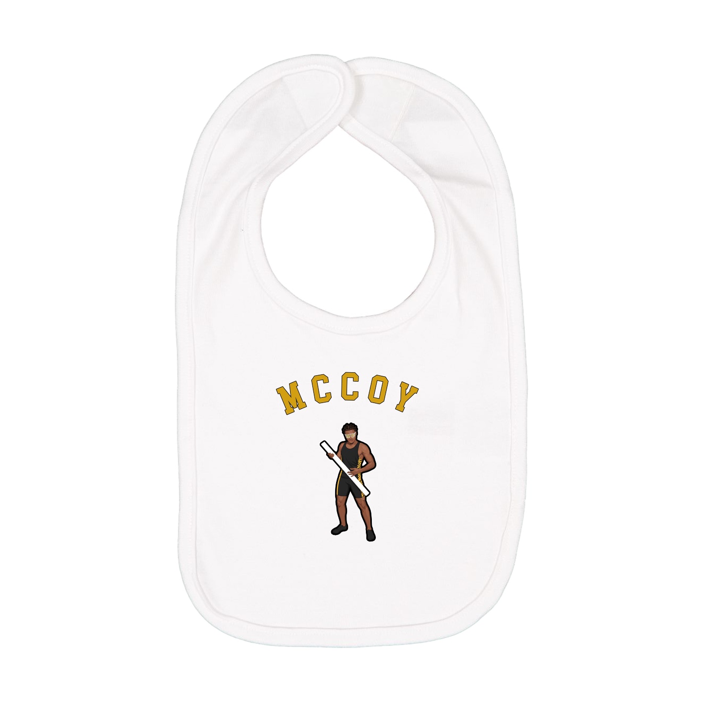 Infant Bib — Shirsey Arch in White