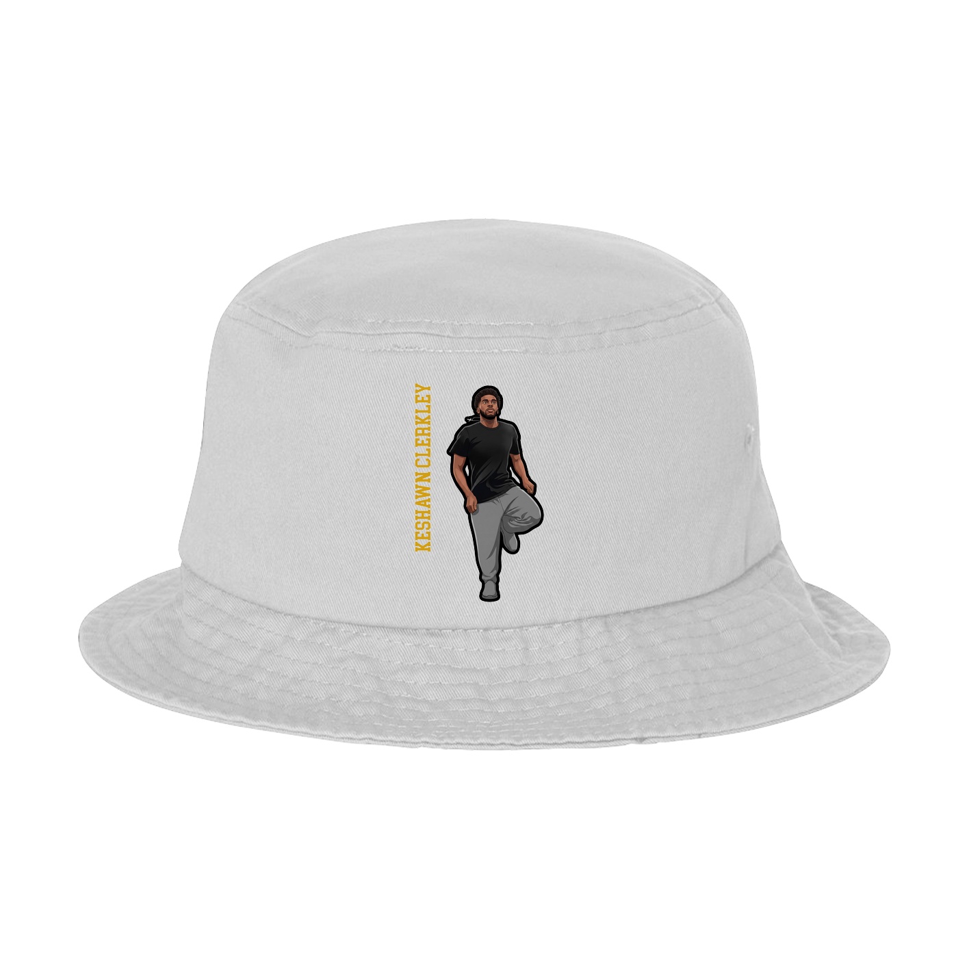 Bucket Cap — Name Vertical in White