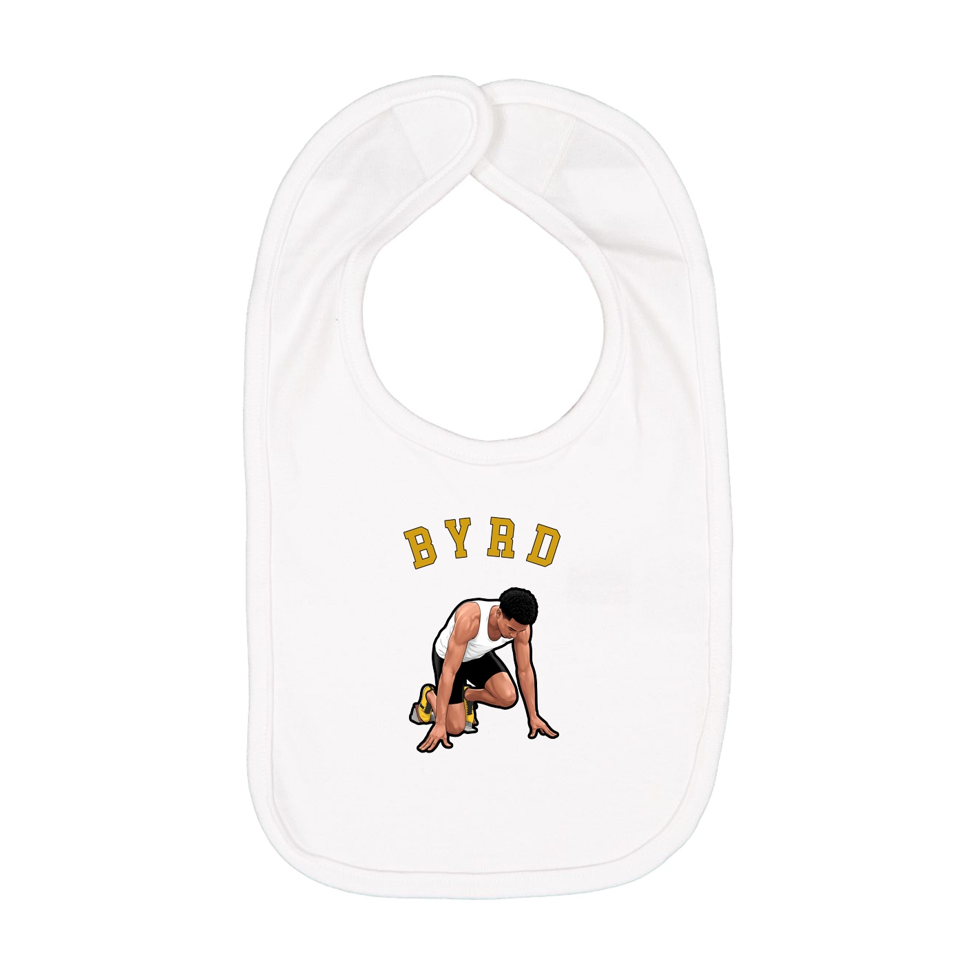 Infant Bib — Shirsey Arch in White