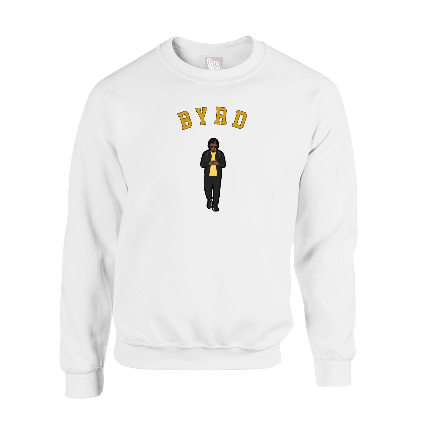 Fleece Crew — Shirsey Arch in White