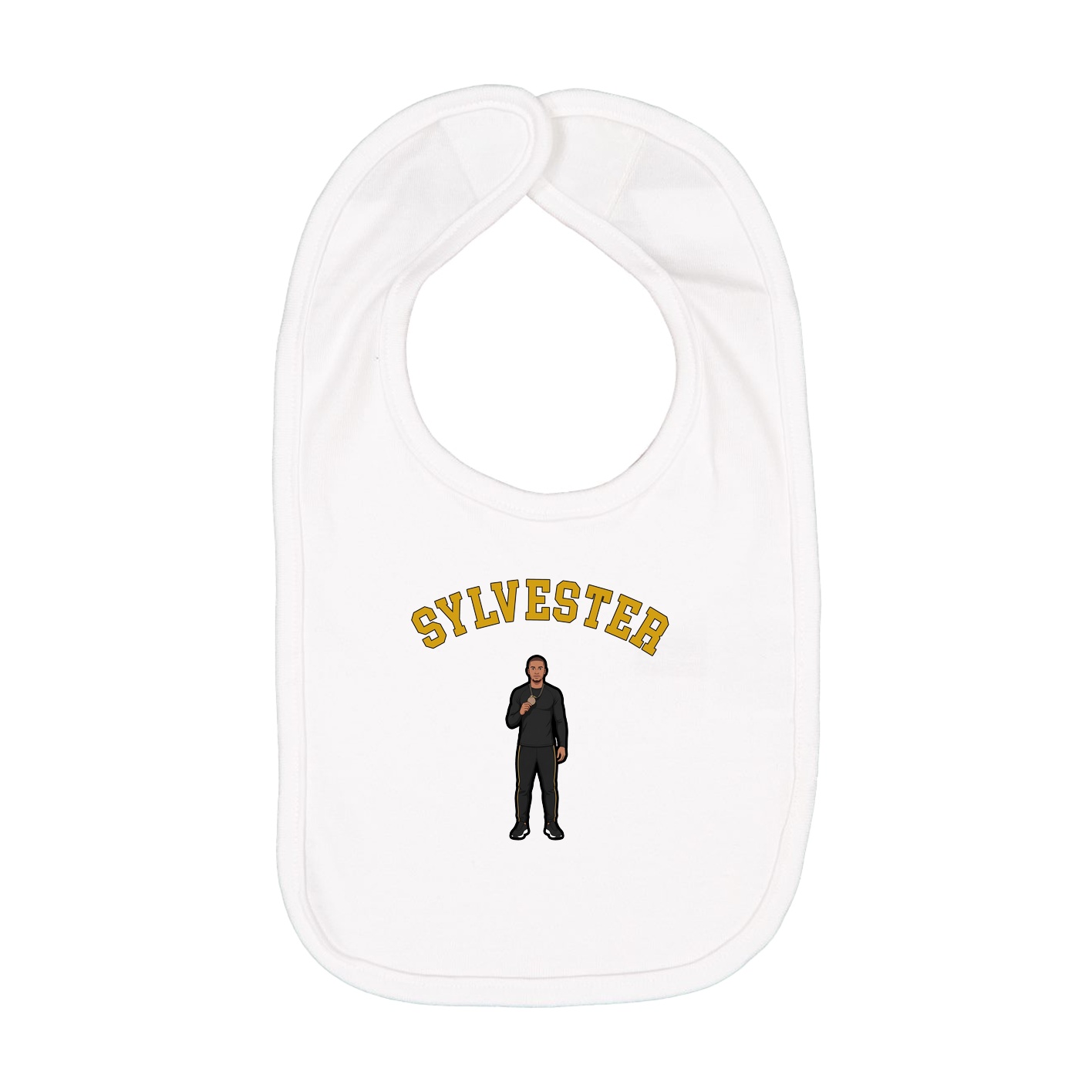 Infant Bib — Shirsey Arch in White