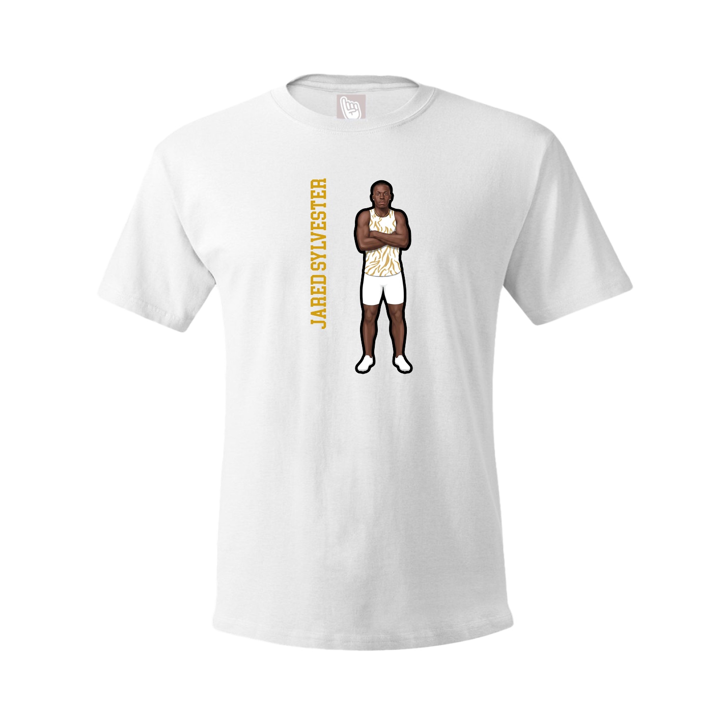 Youth Tee — Name Vertical in White