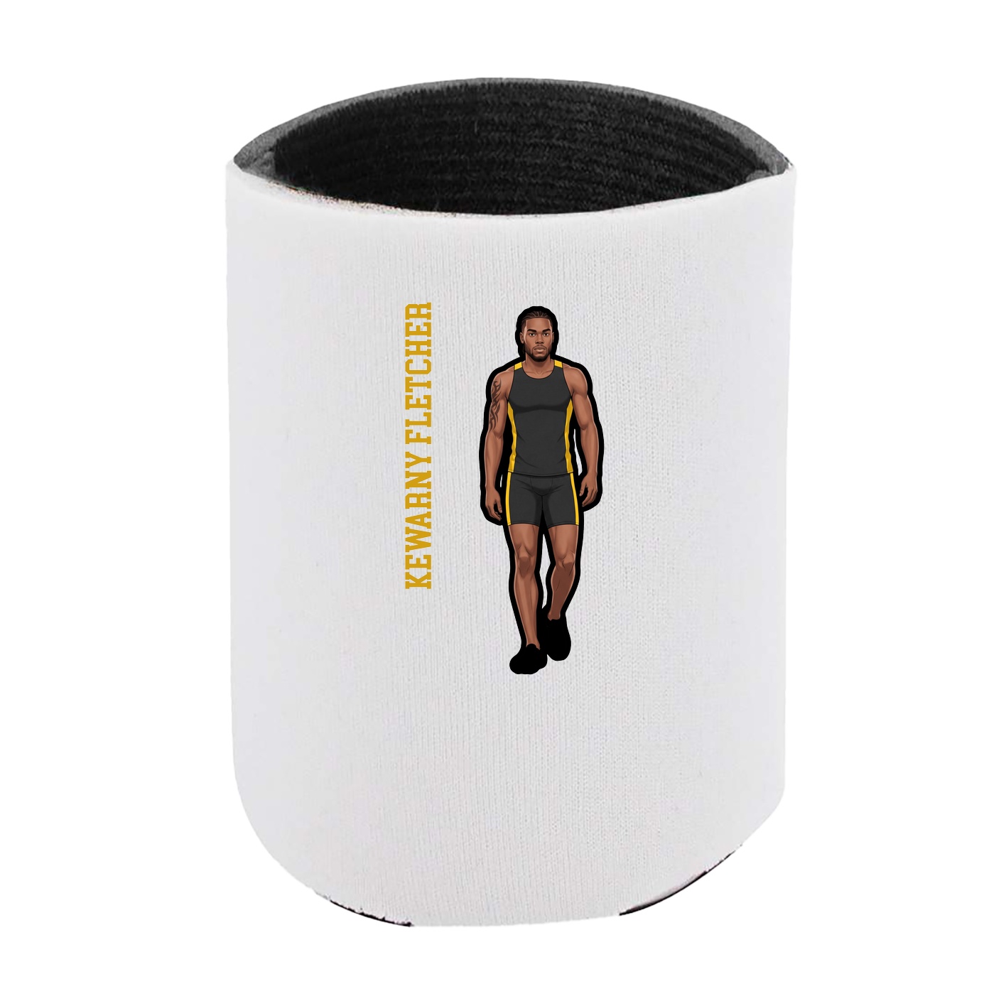 Can Holder — Name Vertical in White