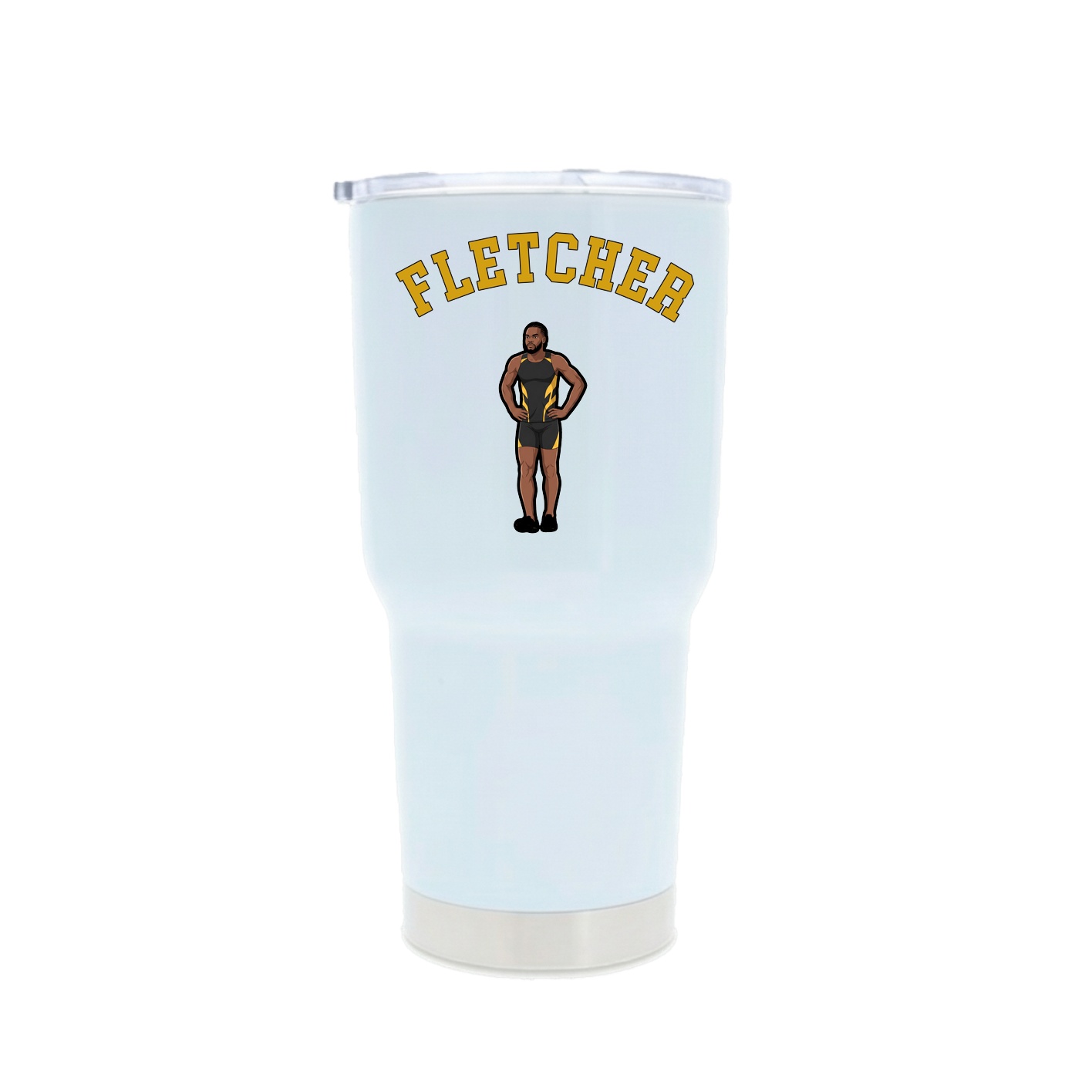 30oz Stainless Steel Tumbler — Shirsey Arch in White