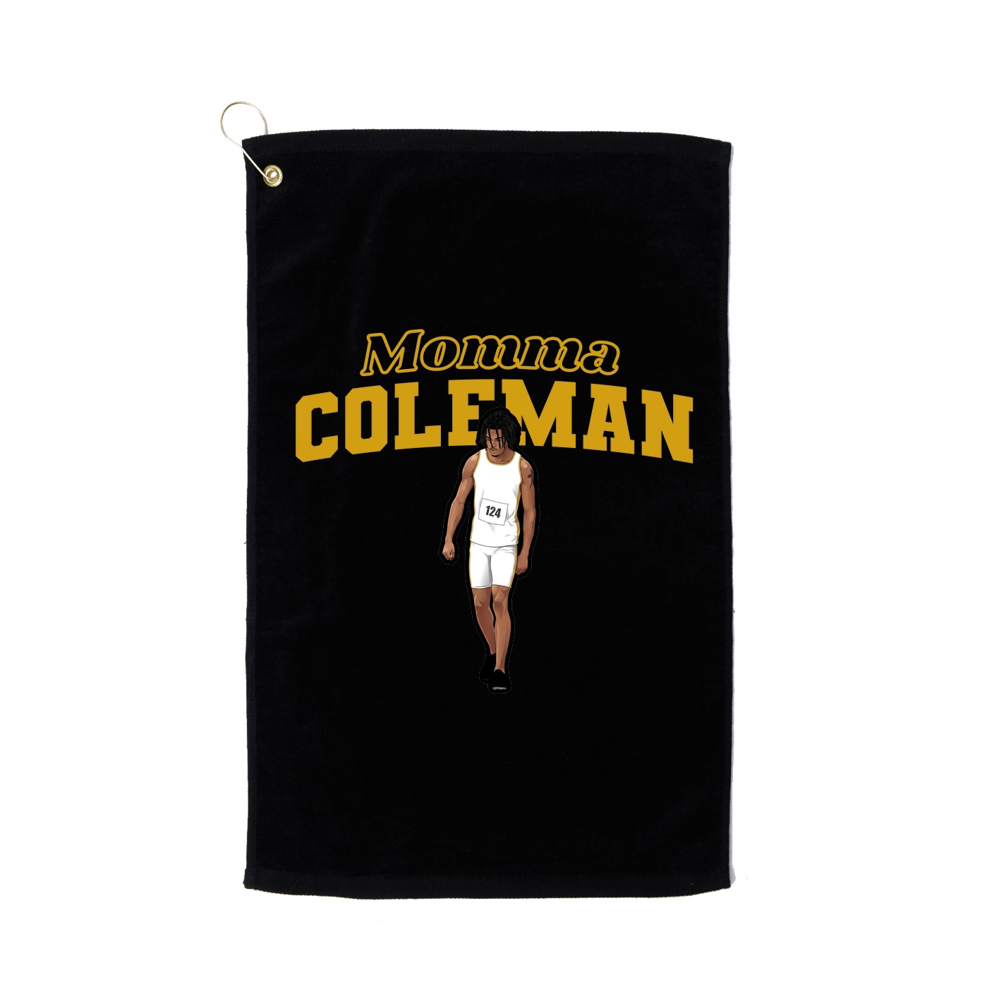 Golf Towel — Mothers Day Block in Black