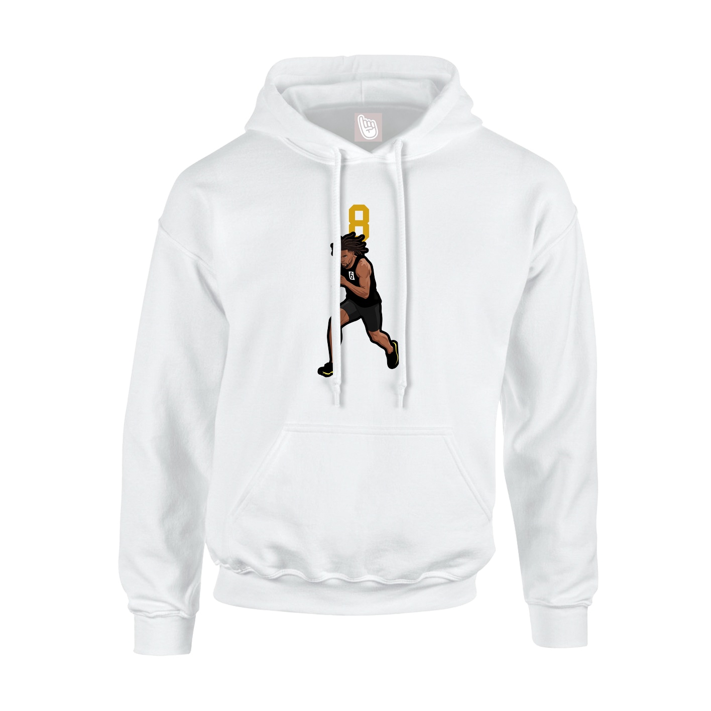 Hoodie — Number Top in White