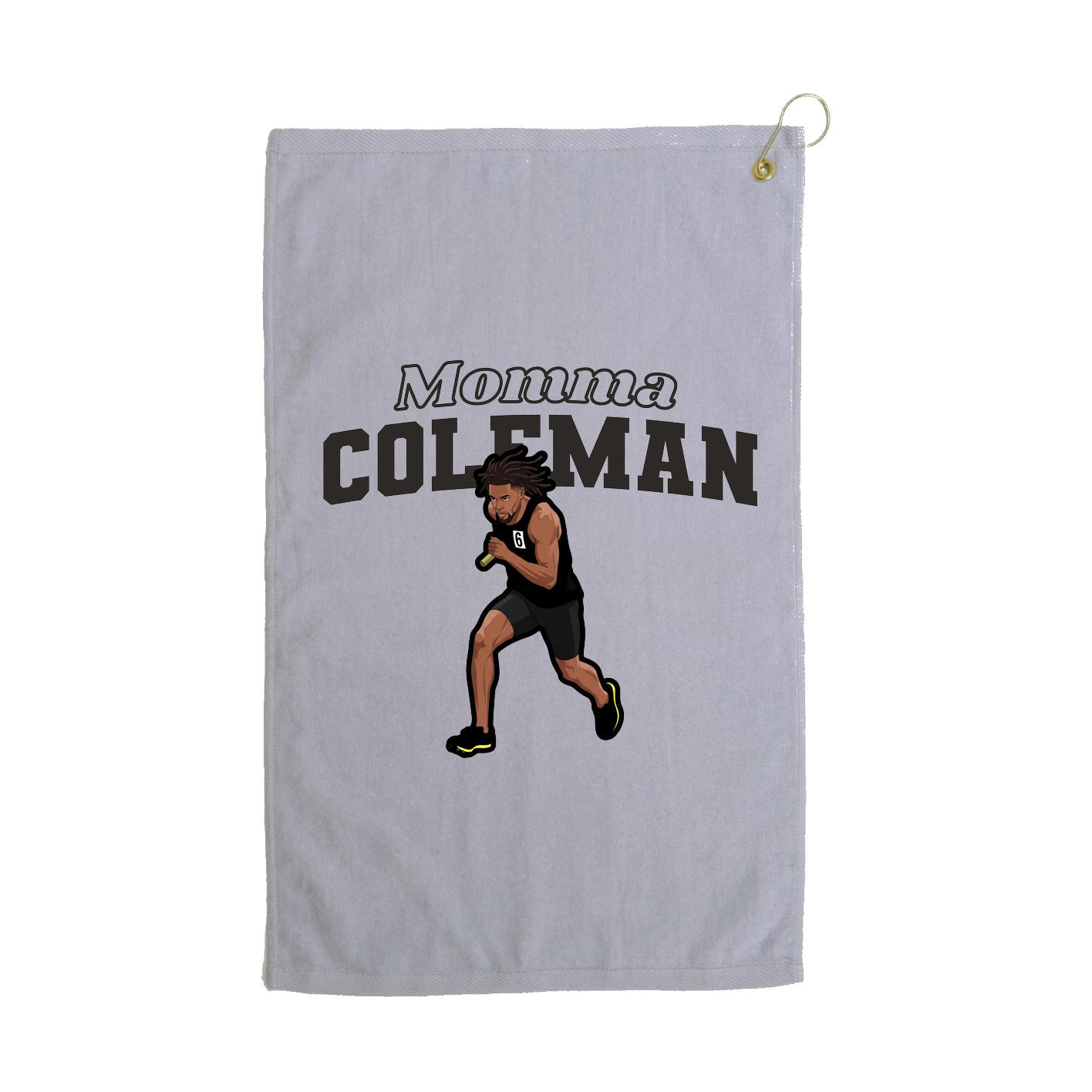 Golf Towel — Mothers Day Block in Grey