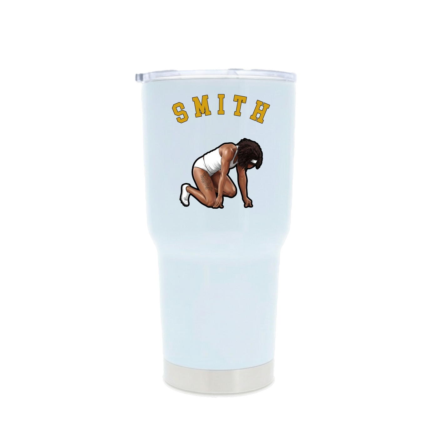 30oz Stainless Steel Tumbler — Shirsey Arch in White