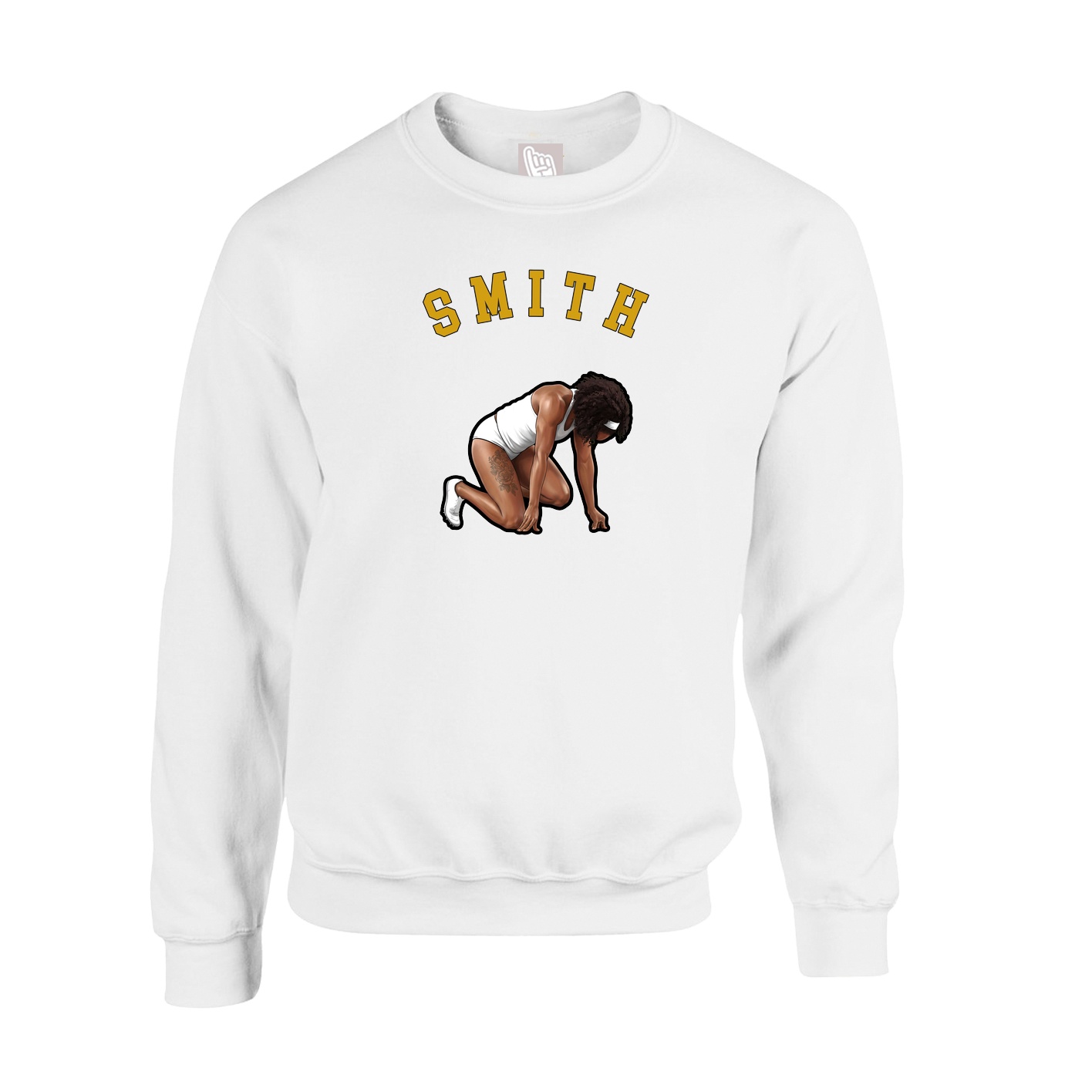 Fleece Crew — Shirsey Arch in White