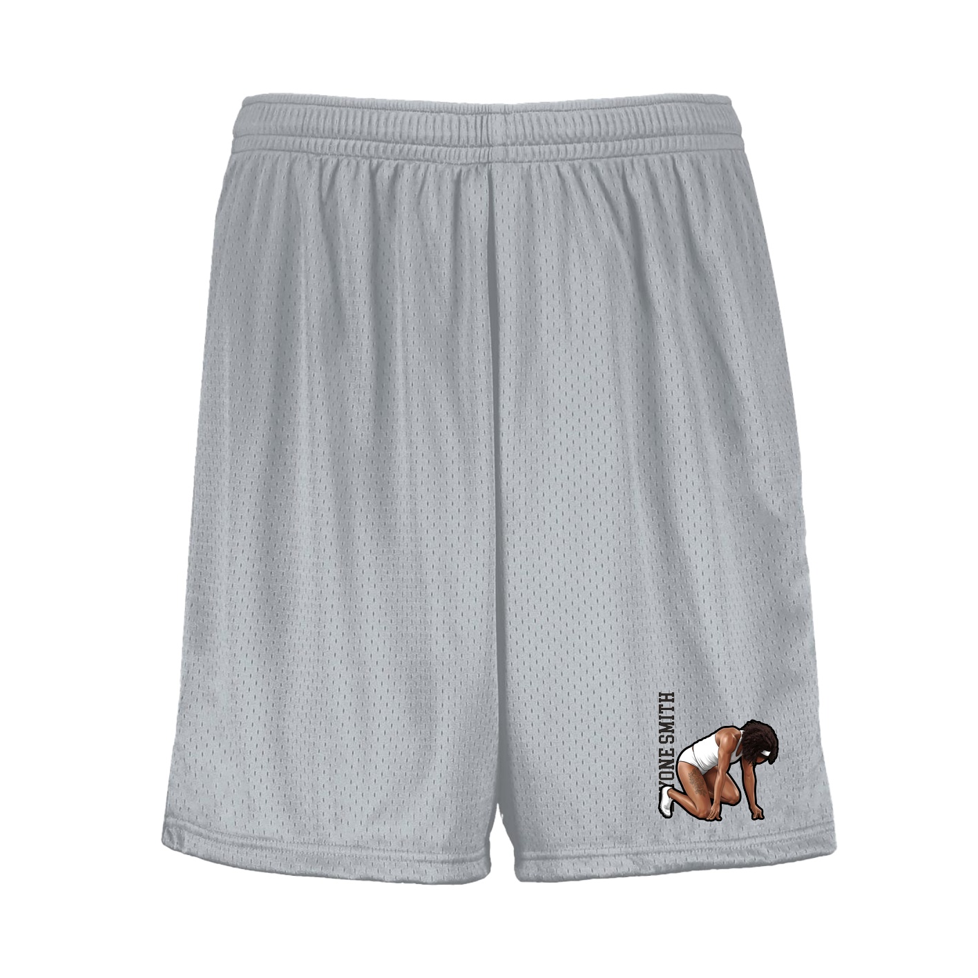 Shorts — Name Vertical in Silver