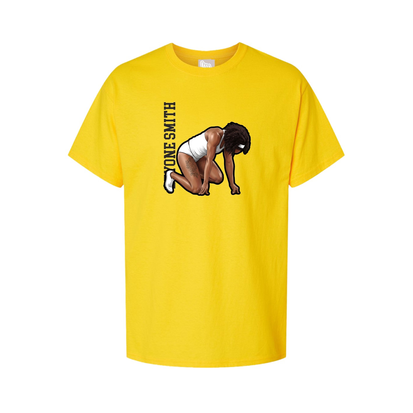 Youth Tee — Name Vertical in Gold