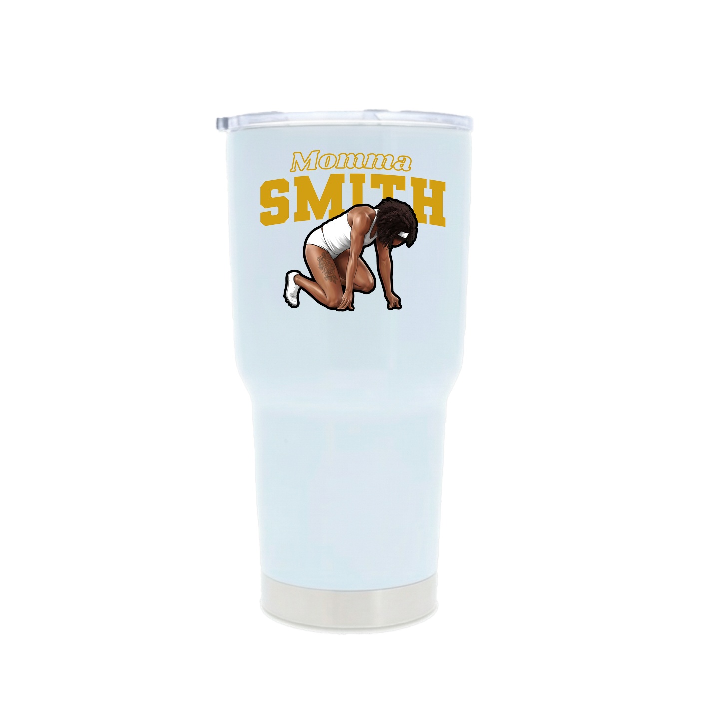 30oz Stainless Steel Tumbler — Mothers Day Block in White