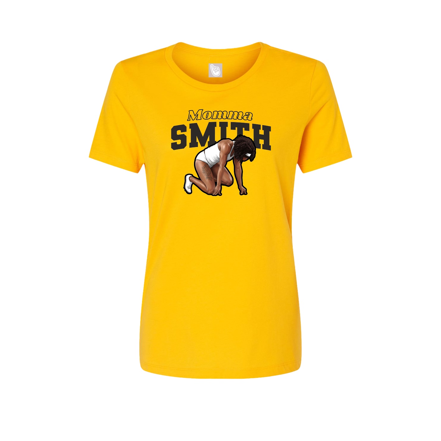 Womens Tee — Mothers Day Block in Gold