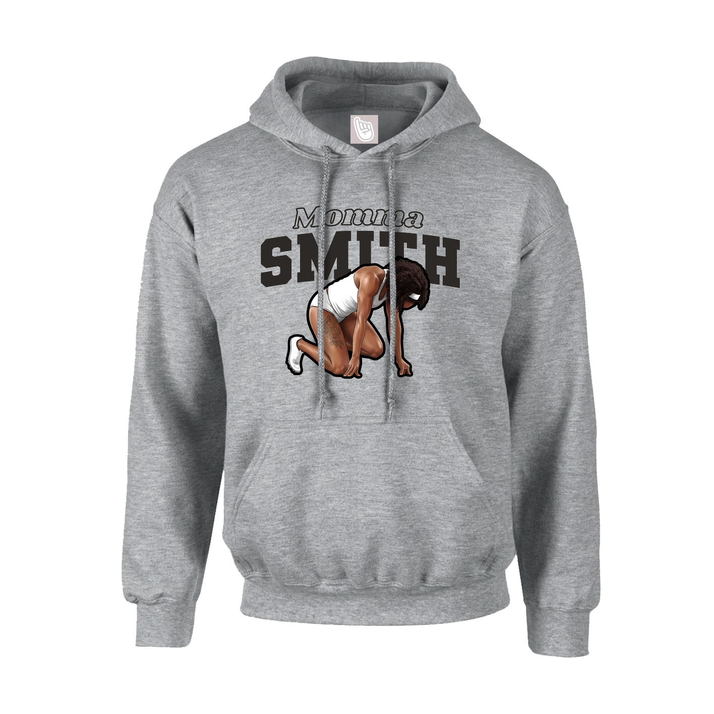 Youth Hoodie — Mothers Day Block in Grey