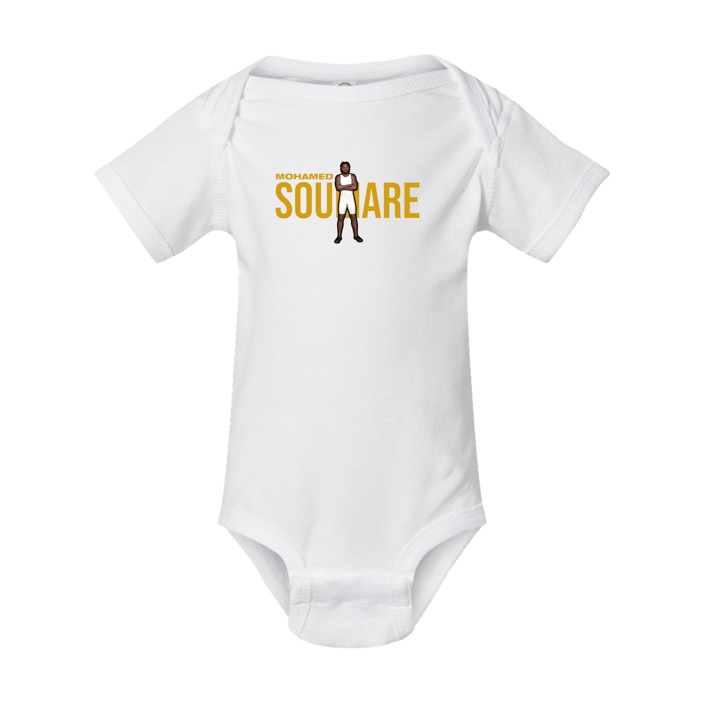 Baby Onesie — Player Name in White
