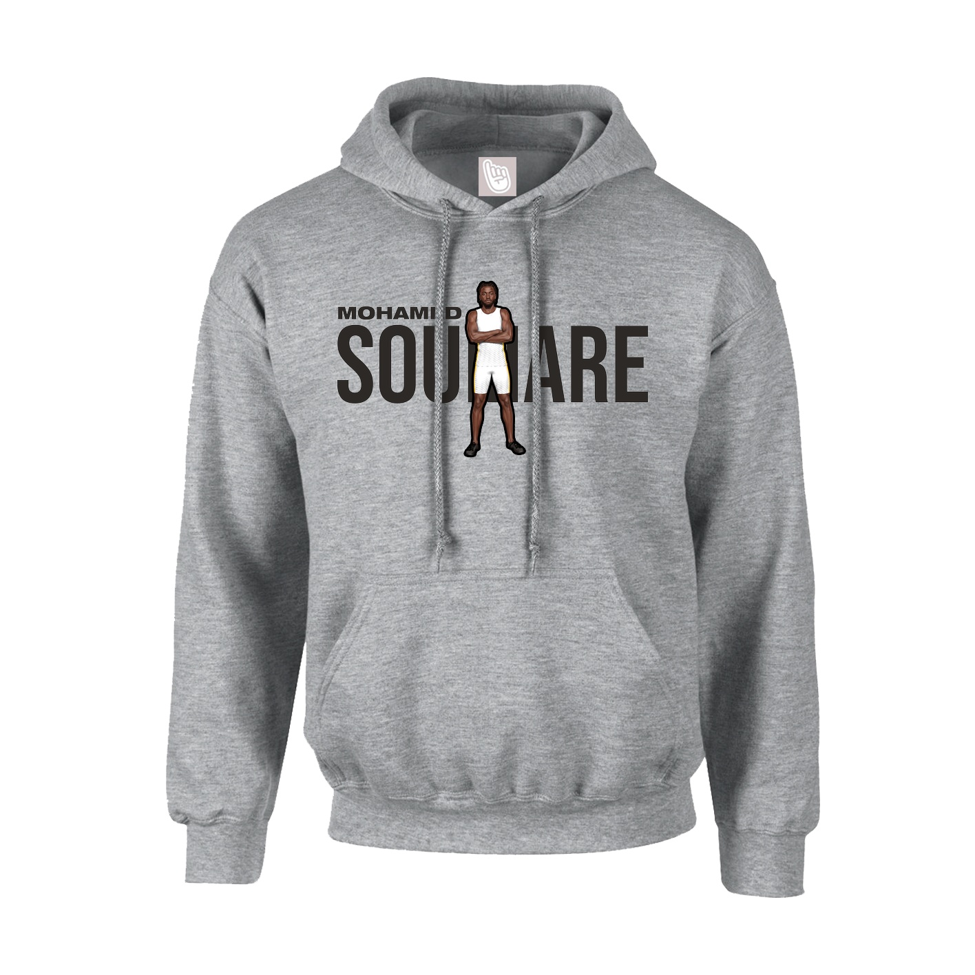 Hoodie — Player Name in Grey