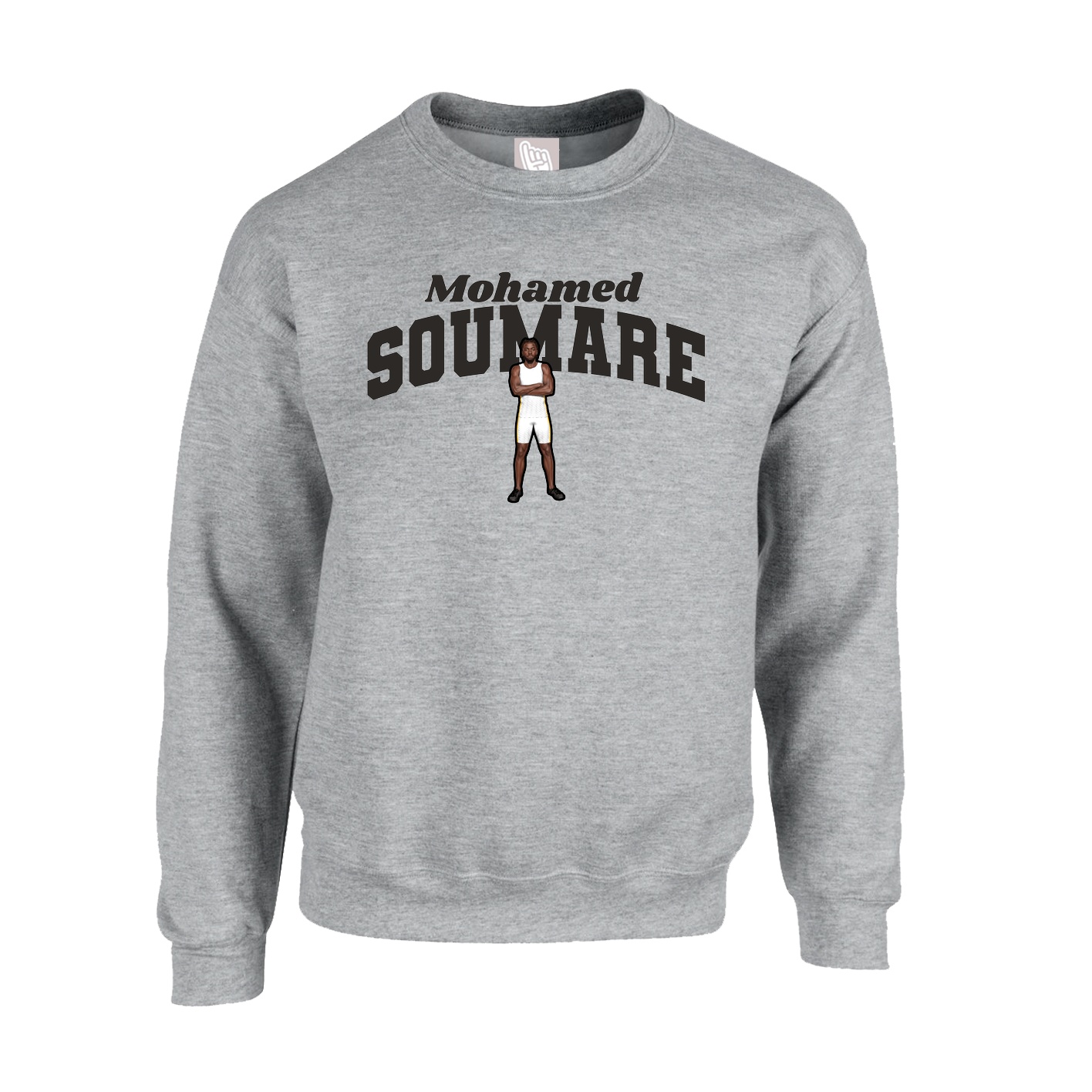 Fleece Crew — Signature Arch in Grey