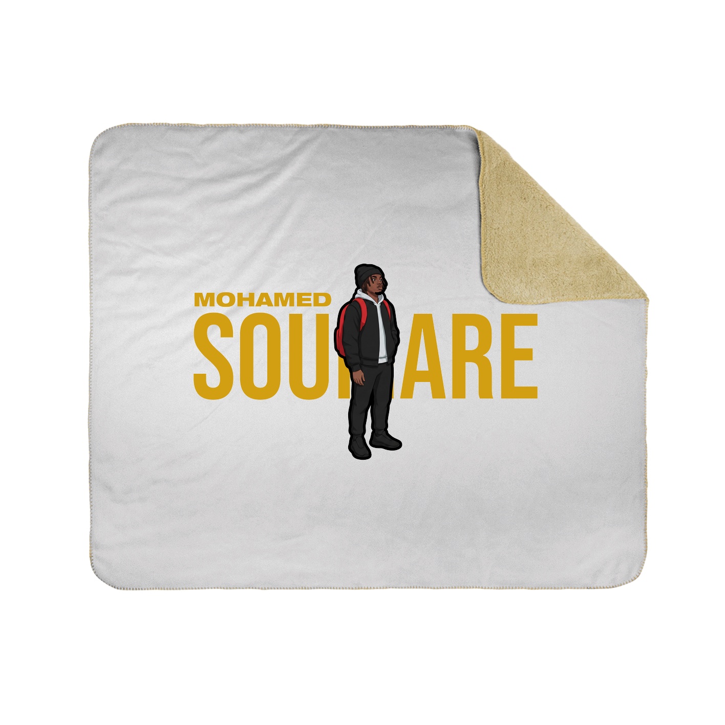 Throw Blanket — Player Name in White