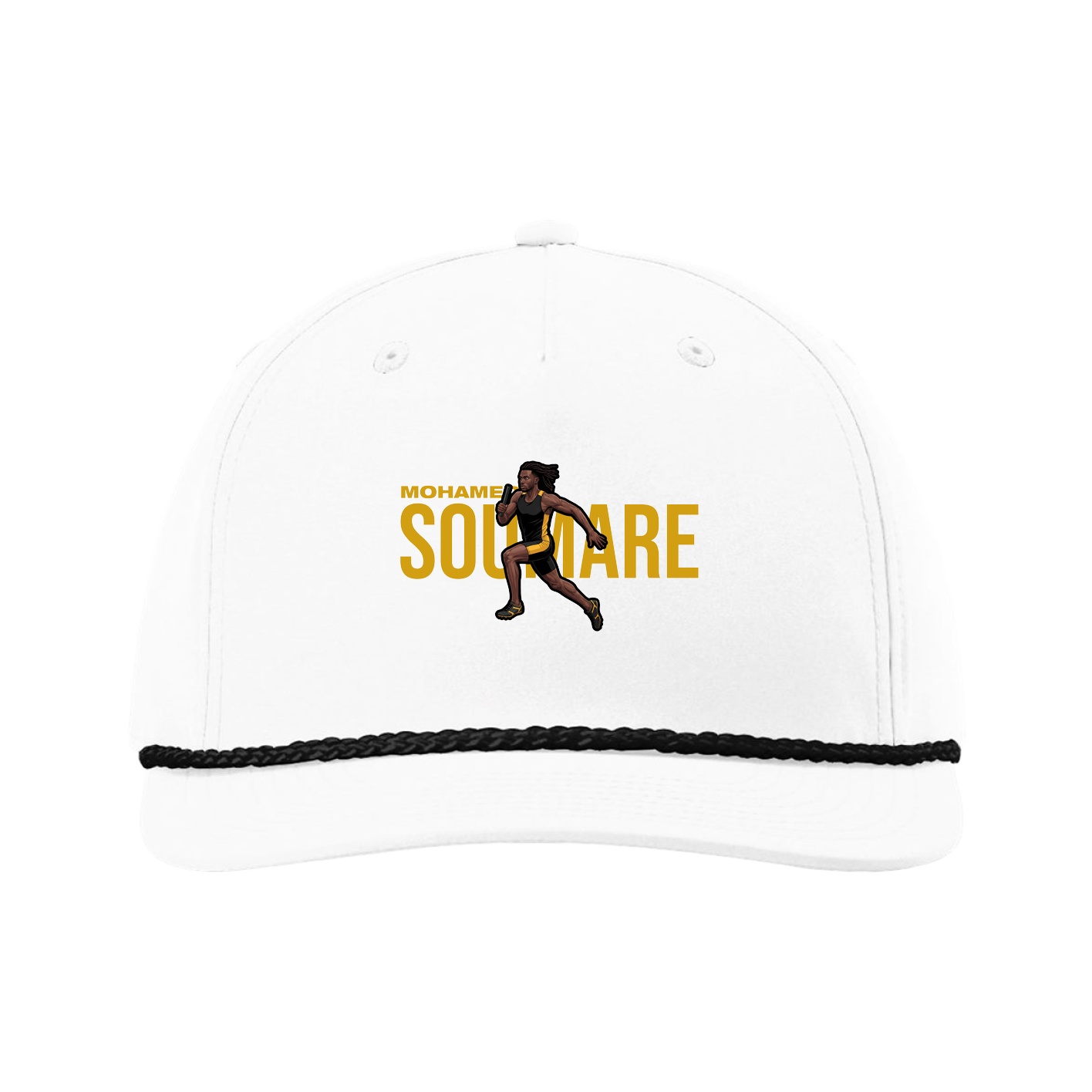 Five-Panel Classic Rope Cap — Player Name in White