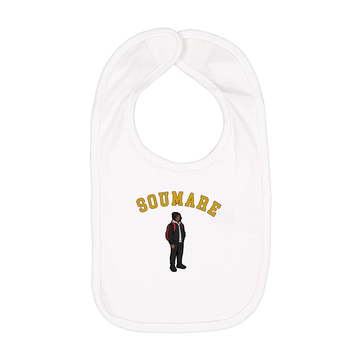 Infant Bib — Shirsey Arch in White