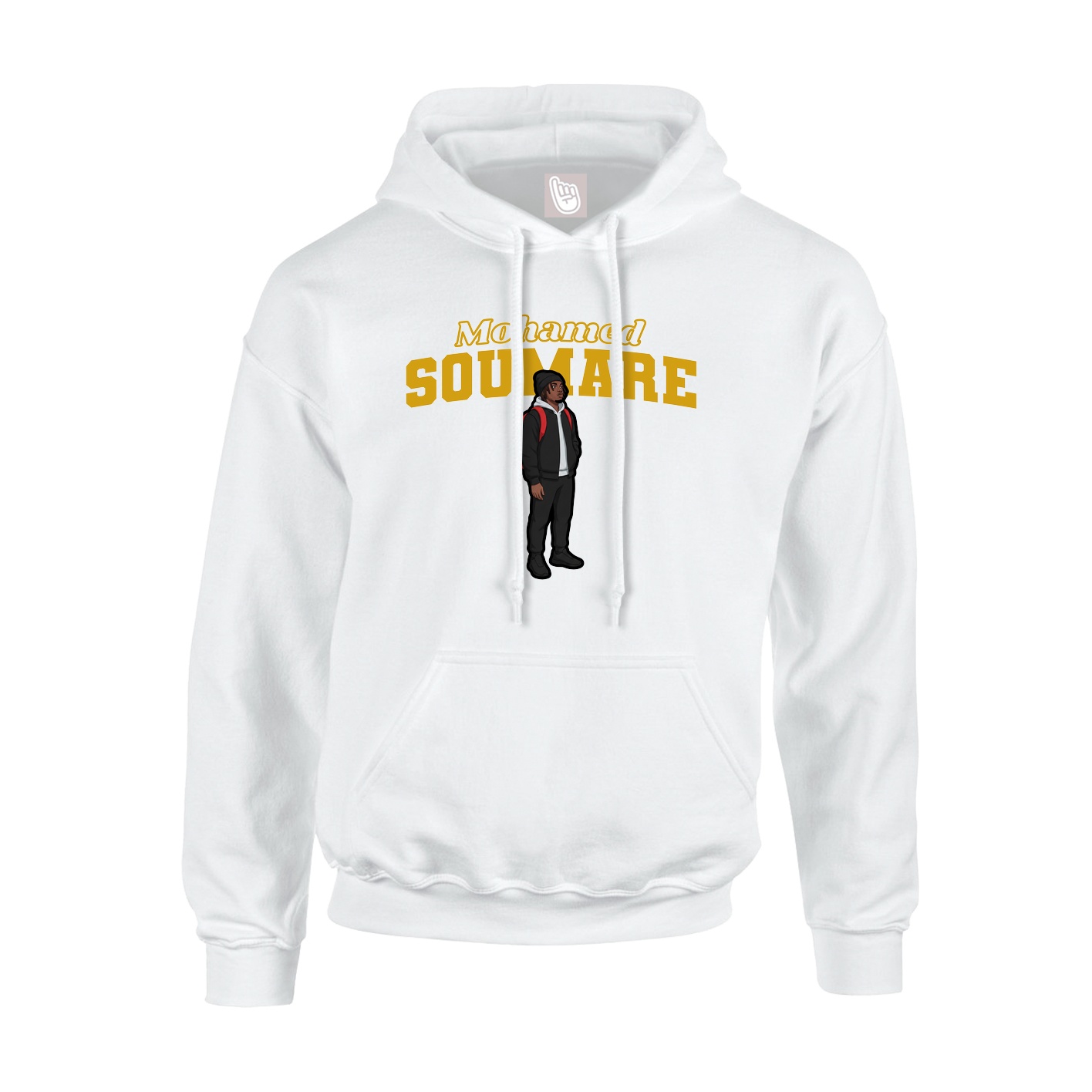 Hoodie — Name Arch in White