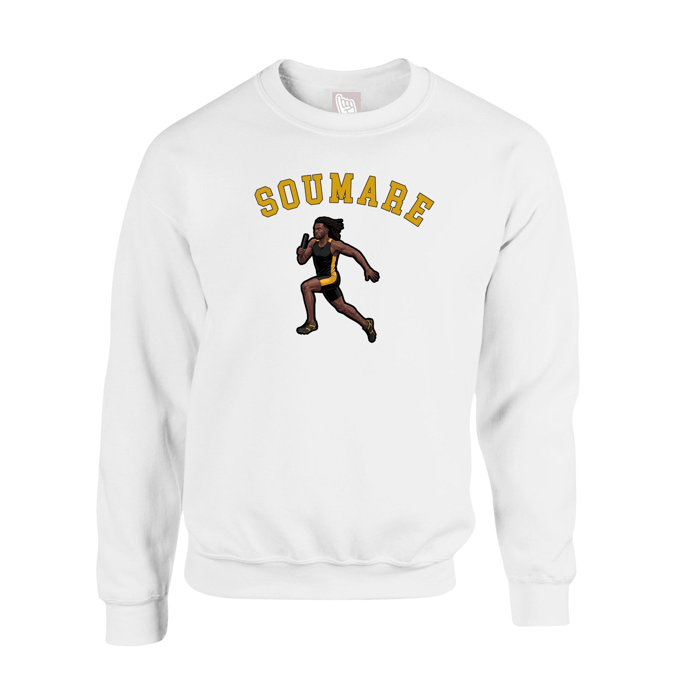 Fleece Crew — Shirsey Arch in White