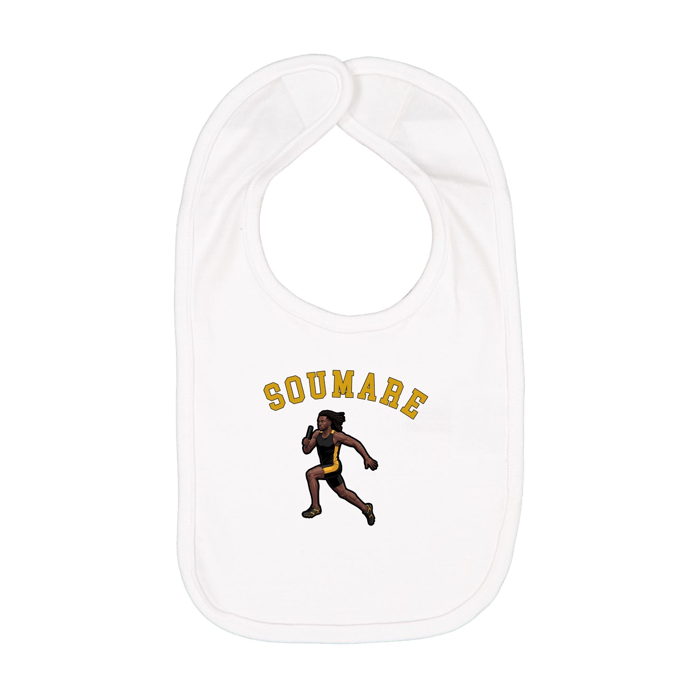 Infant Bib — Shirsey Arch in White