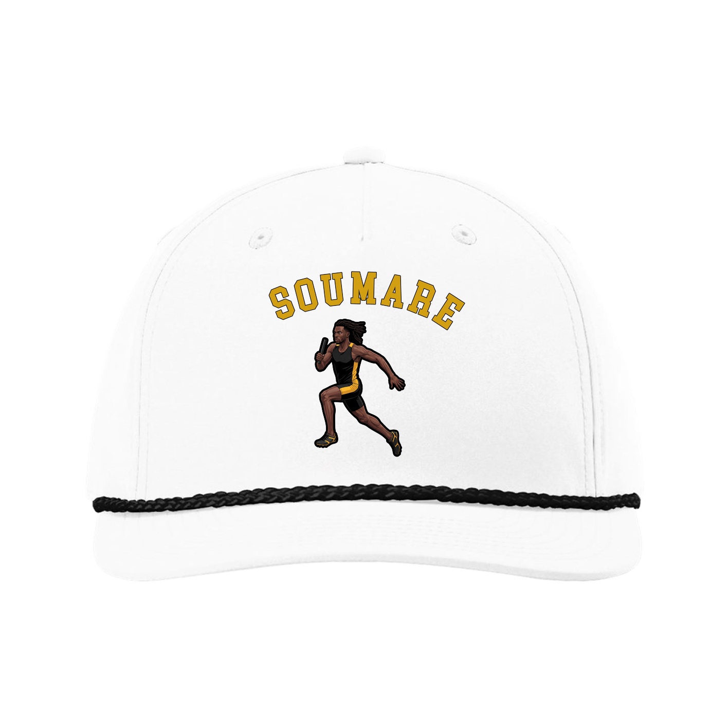 Five-Panel Classic Rope Cap — Shirsey Arch in White