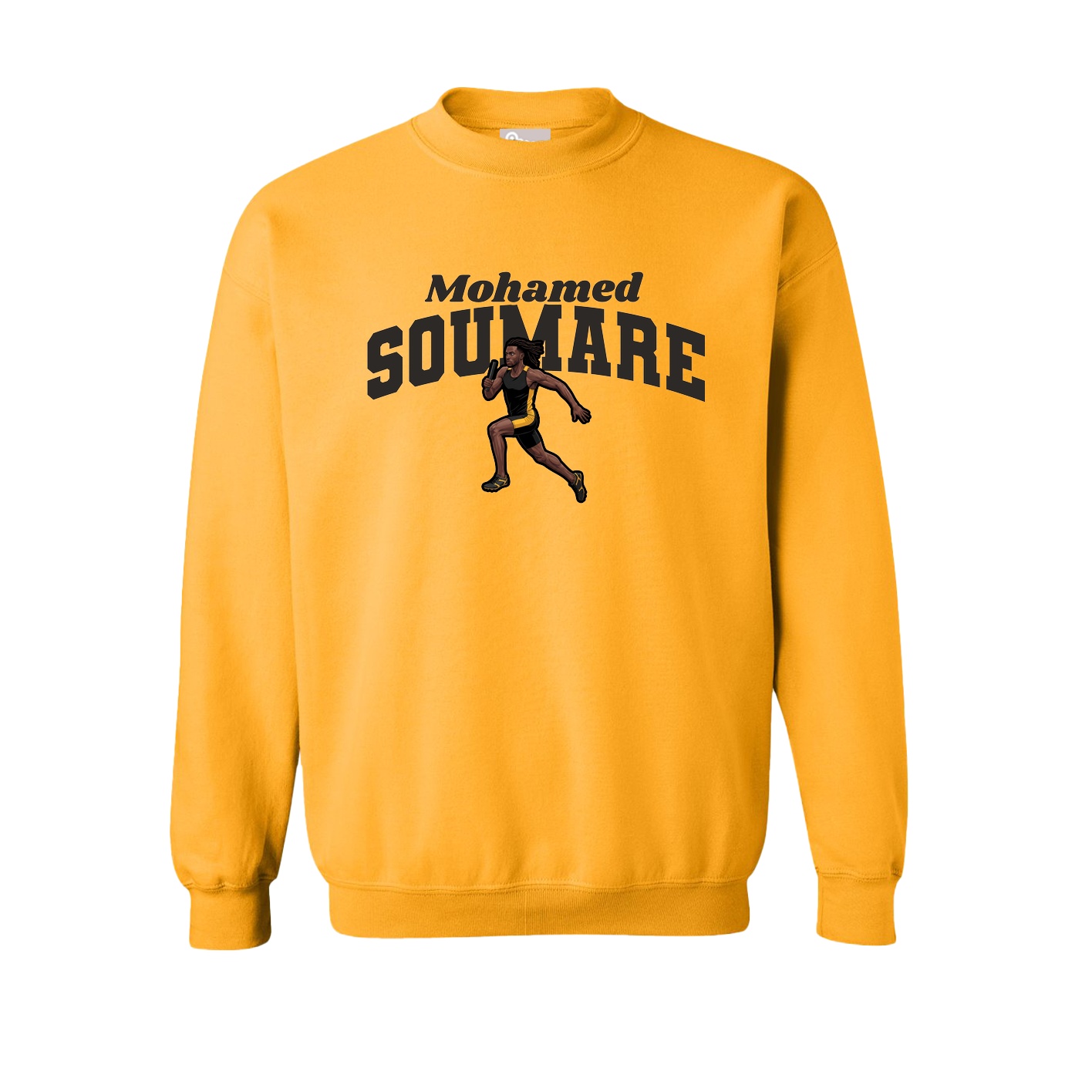 Fleece Crew — Signature Arch in Gold