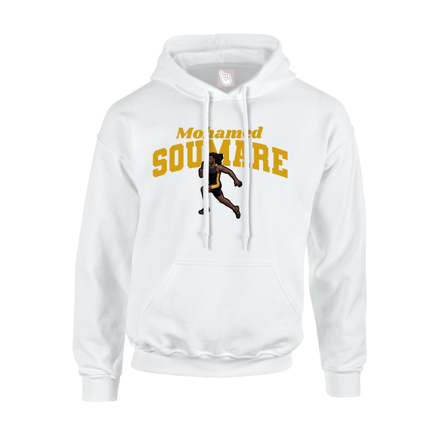 Youth Hoodie — Signature Arch in White