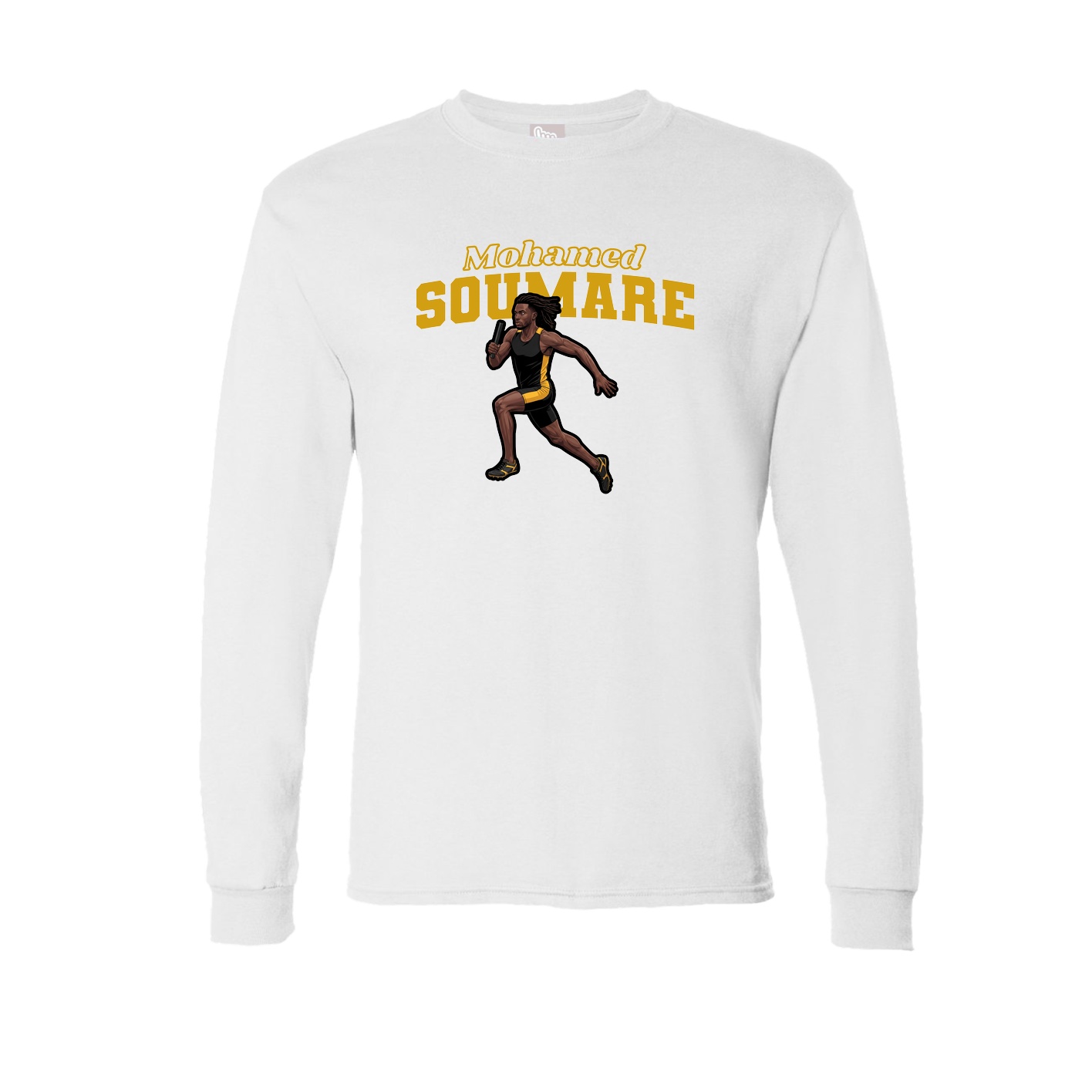 Long Sleeve Tee — Name Arch in White