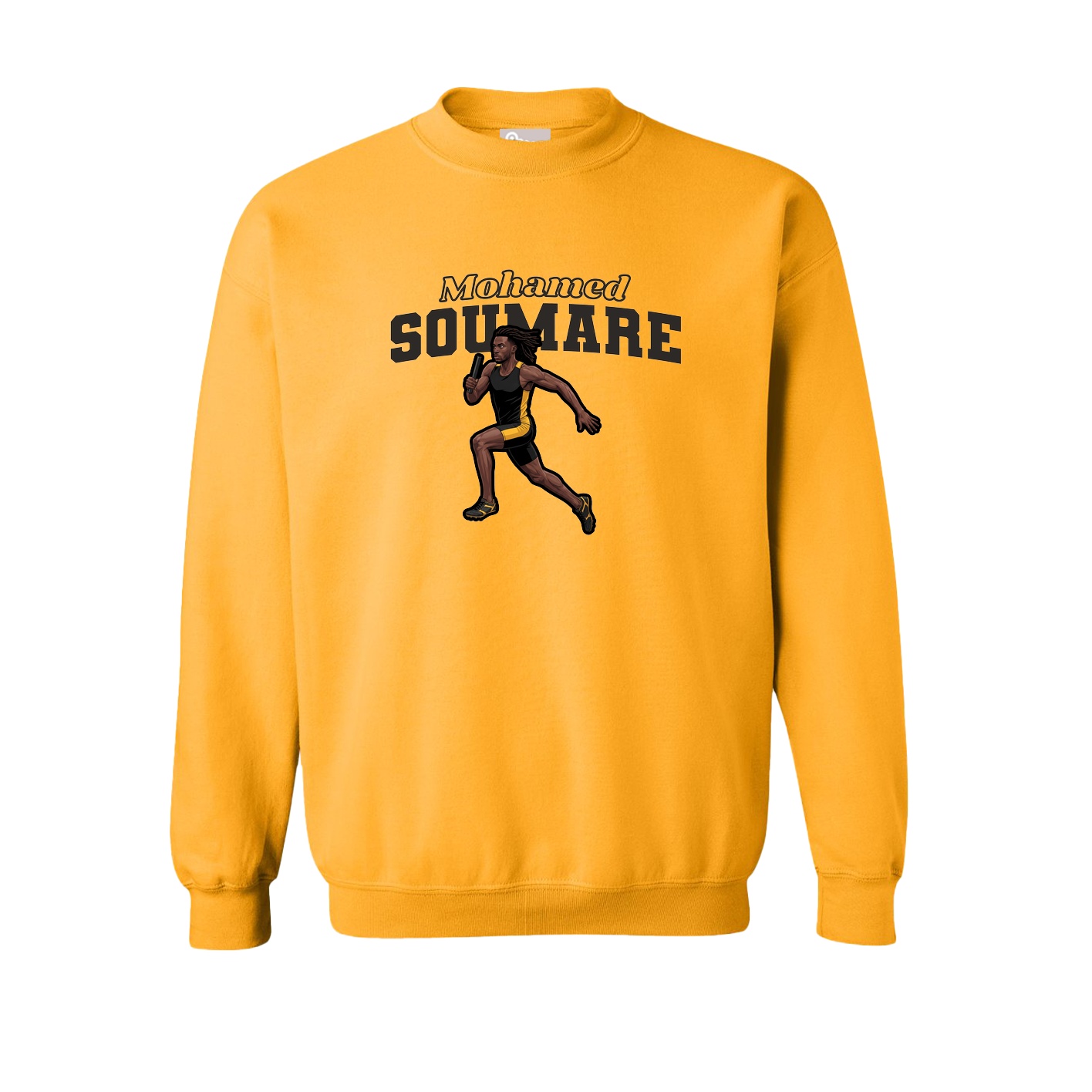 Fleece Crew — Name Arch in Gold