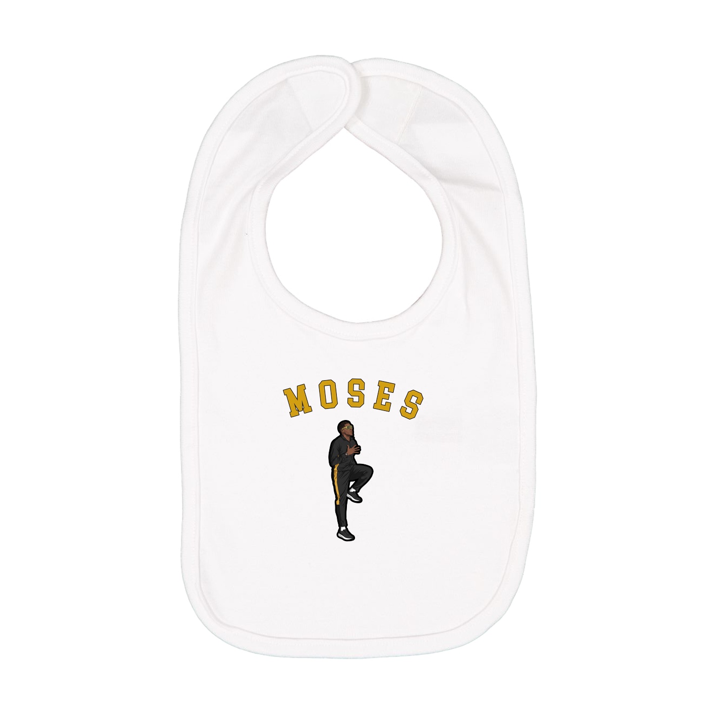 Infant Bib — Shirsey Arch in White