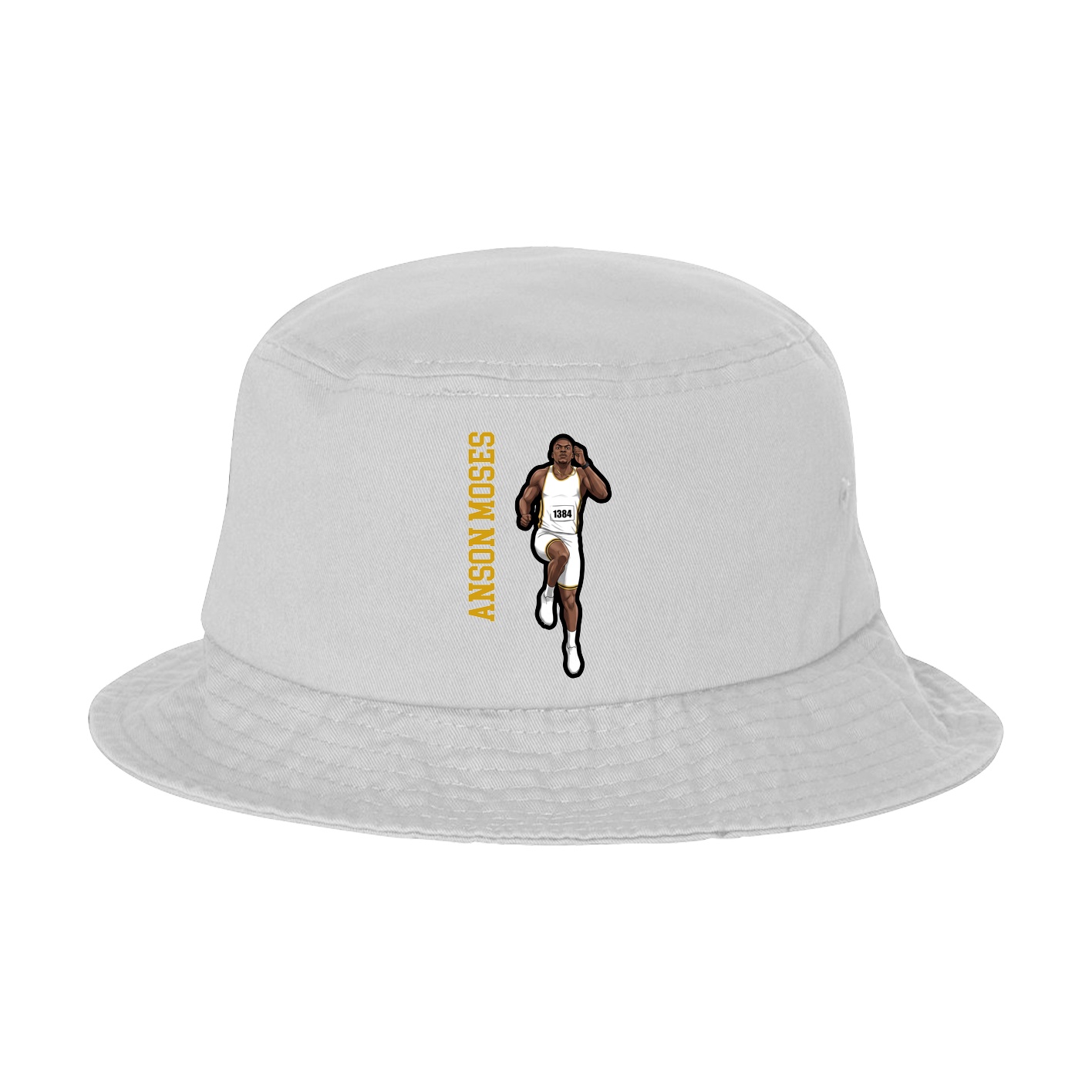 Bucket Cap — Name Vertical in White