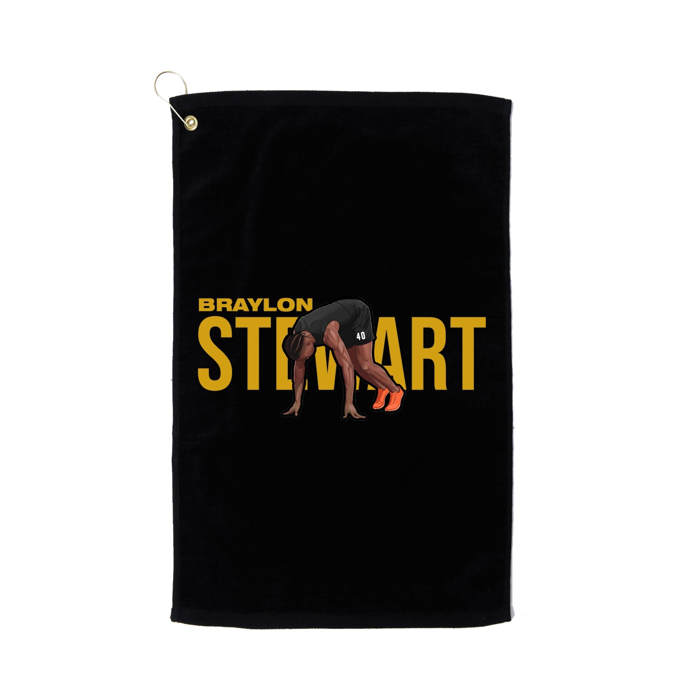 Golf Towel — Player Name in Black