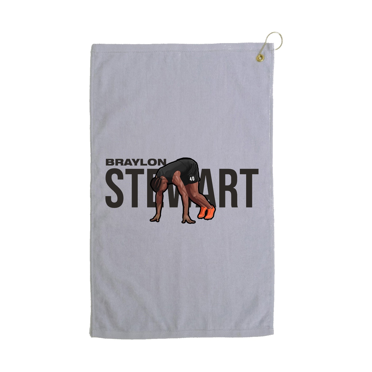 Golf Towel — Player Name in Grey