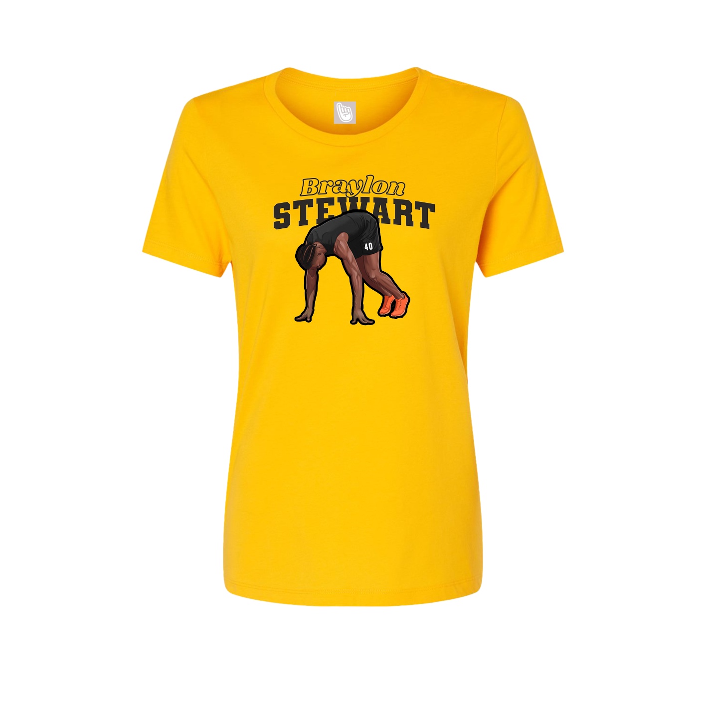 Womens Tee — Name Arch in Gold
