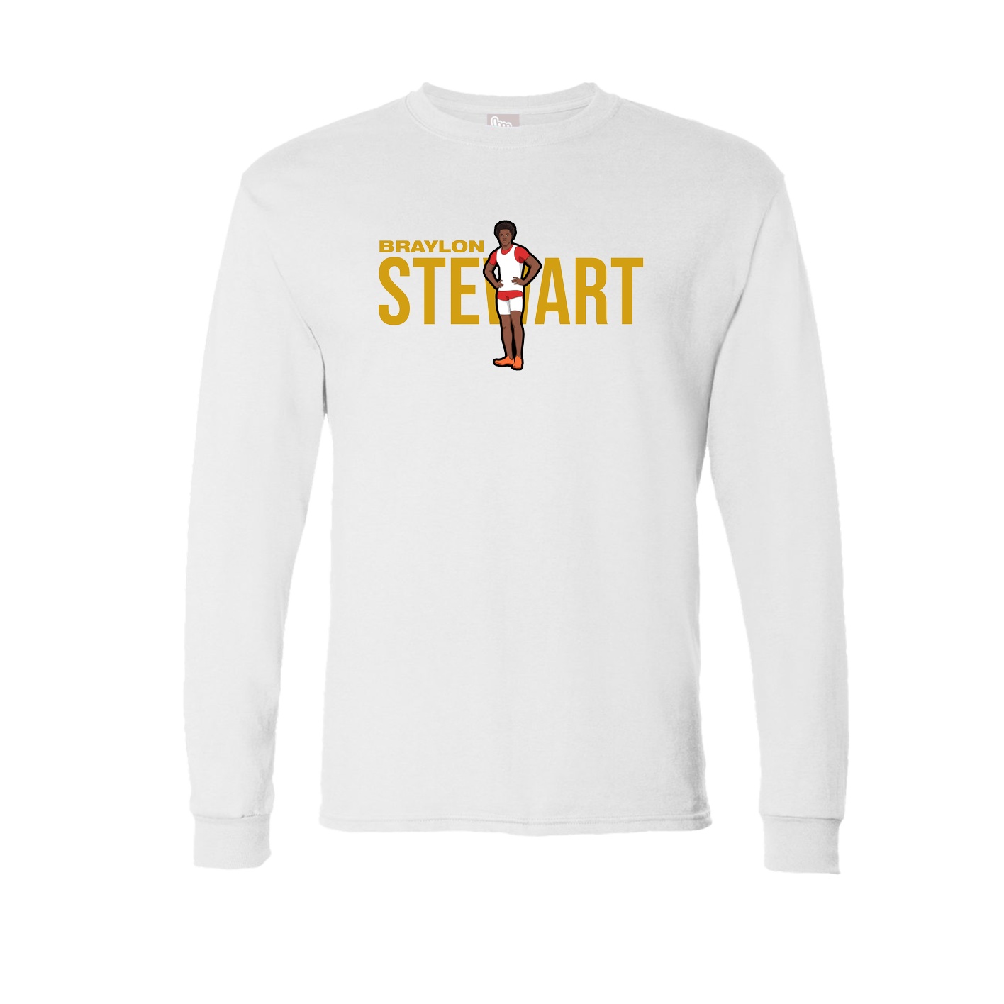 Long Sleeve Tee — Player Name in White