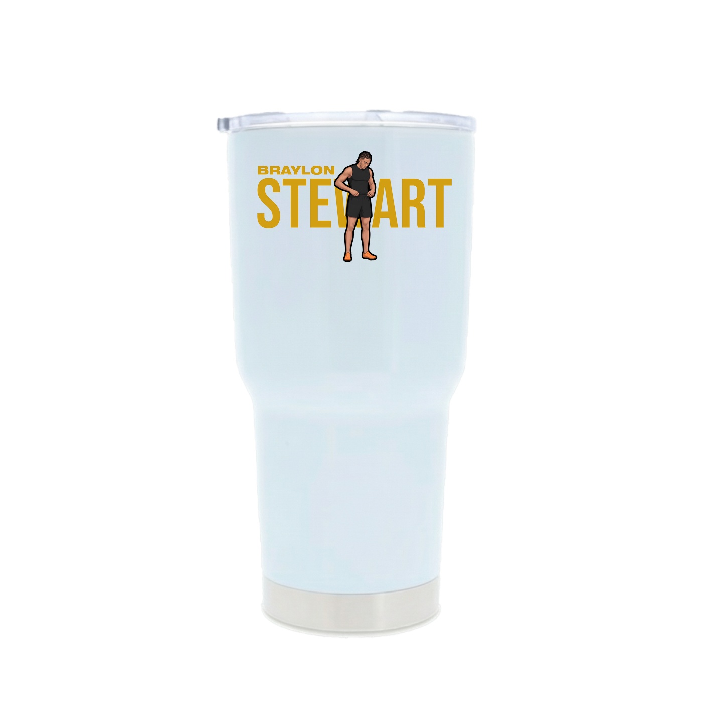 30oz Stainless Steel Tumbler — Player Name in White