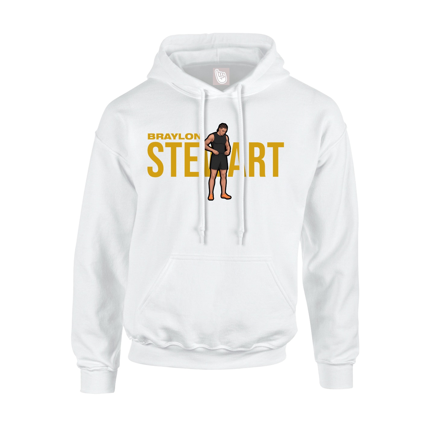 Youth Hoodie — Player Name in White